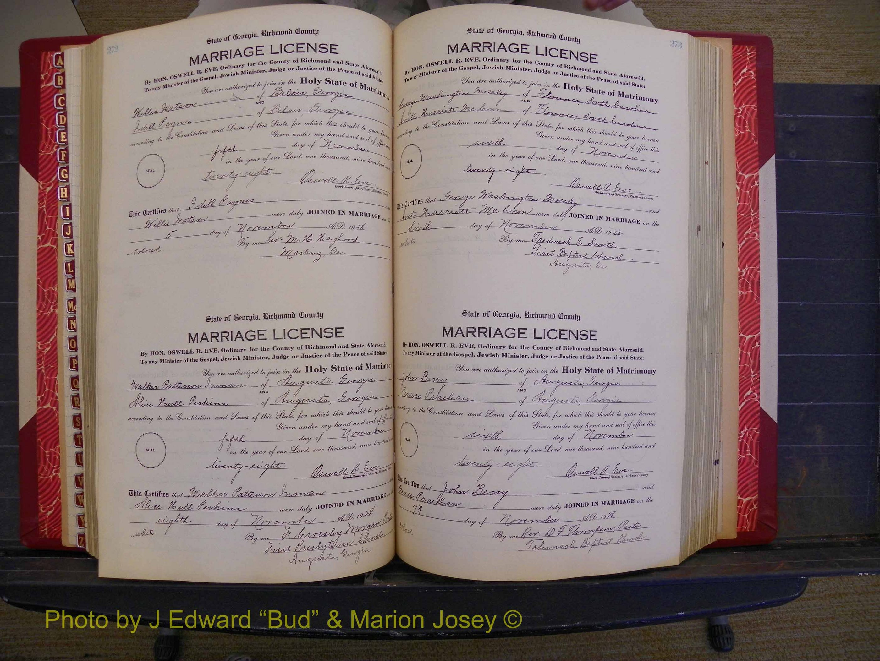 Richmond Marriages, Book SS, 1927-1932 P 272-273.JPG