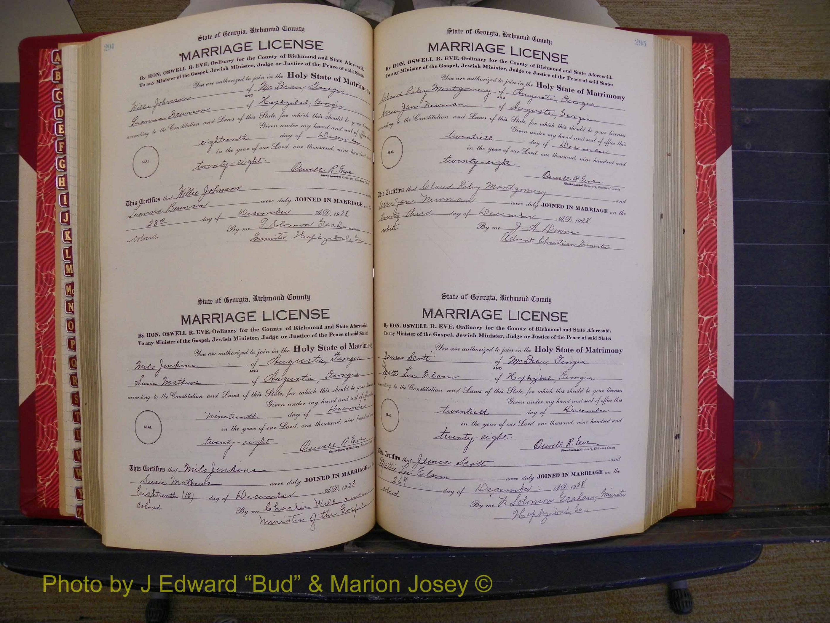 Richmond Marriages, Book SS, 1927-1932 P 294-295.JPG