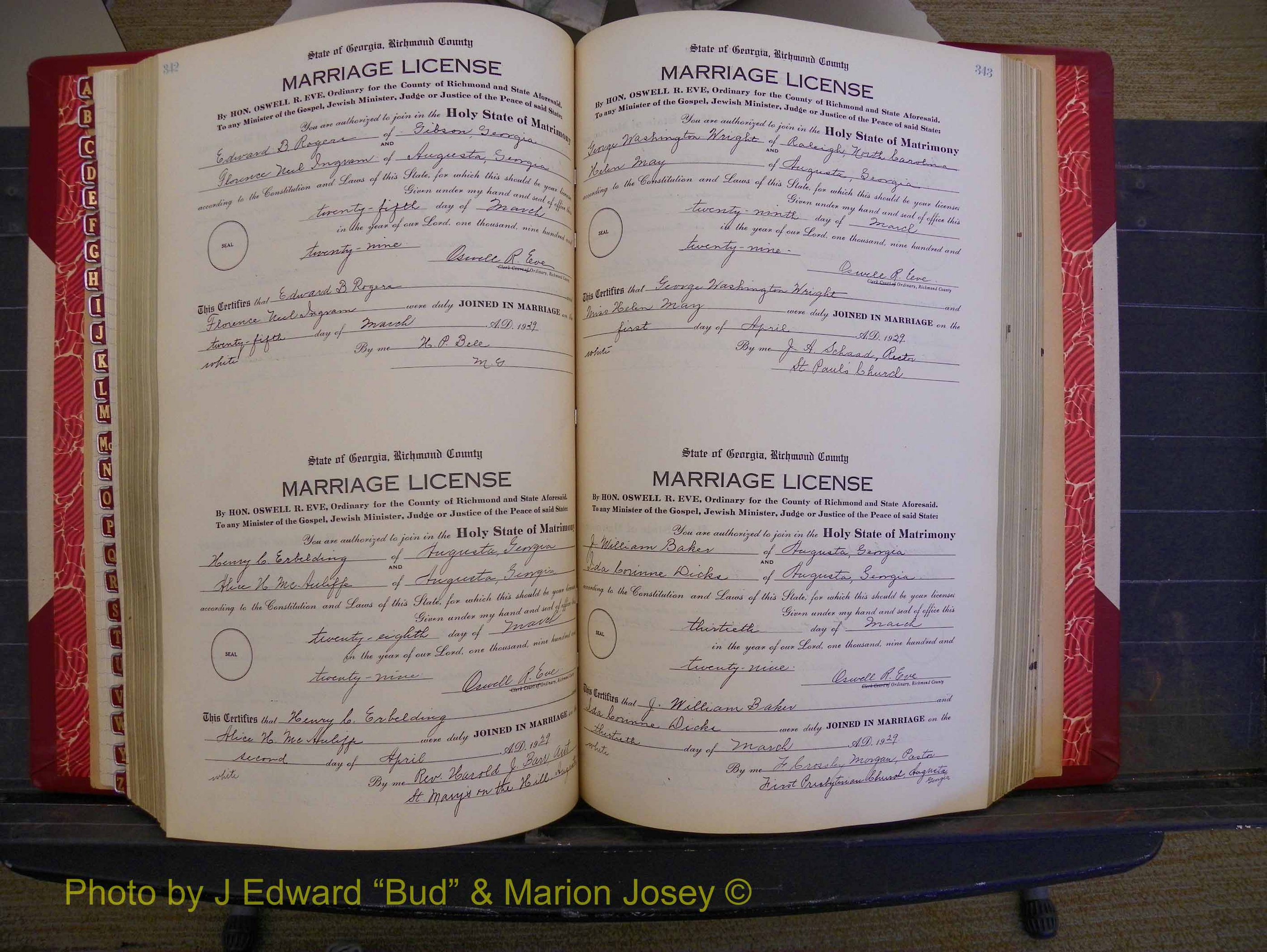 Richmond Marriages, Book SS, 1927-1932 P 342-343.JPG