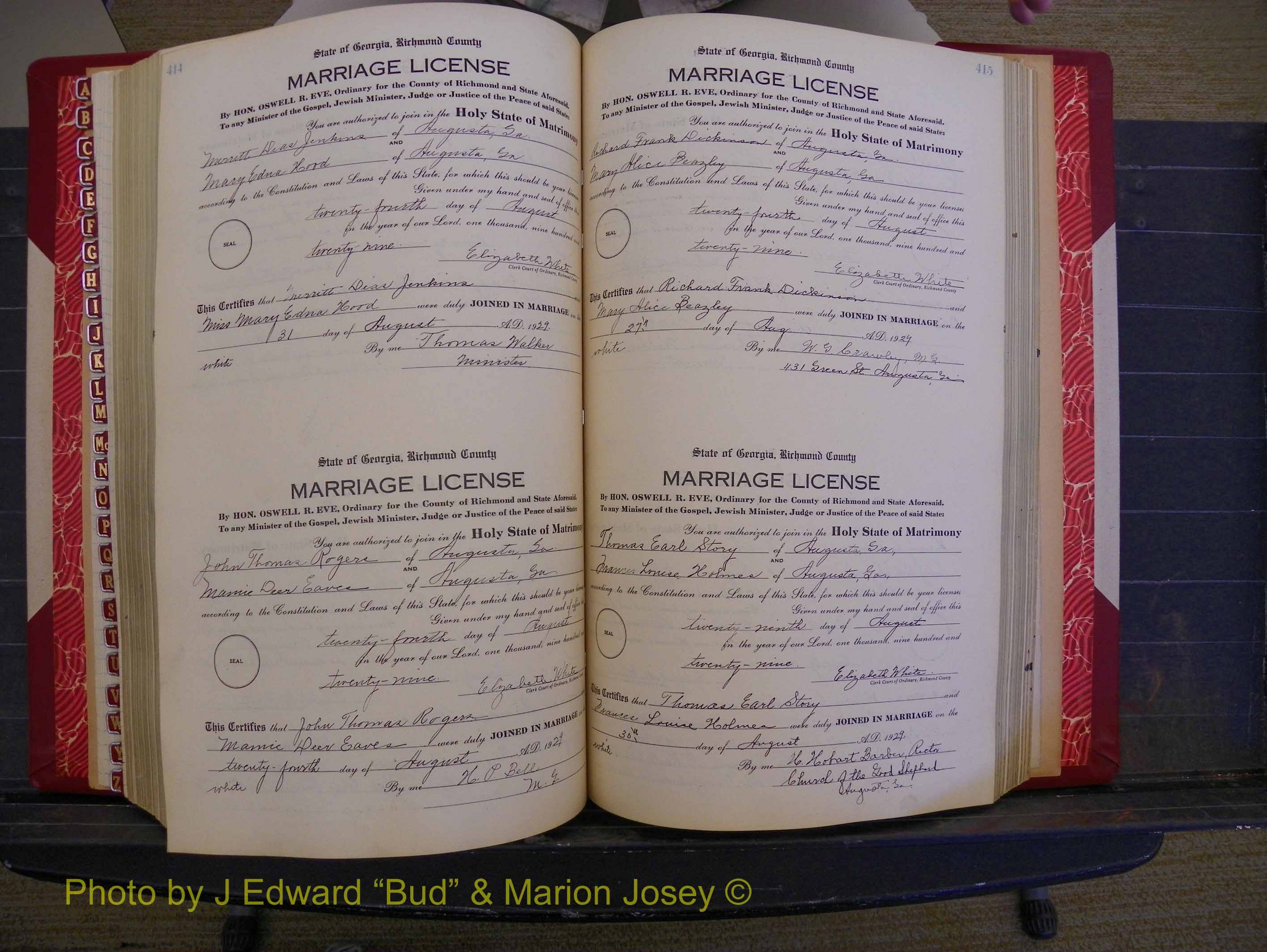 Richmond Marriages, Book SS, 1927-1932 P 414-415.JPG