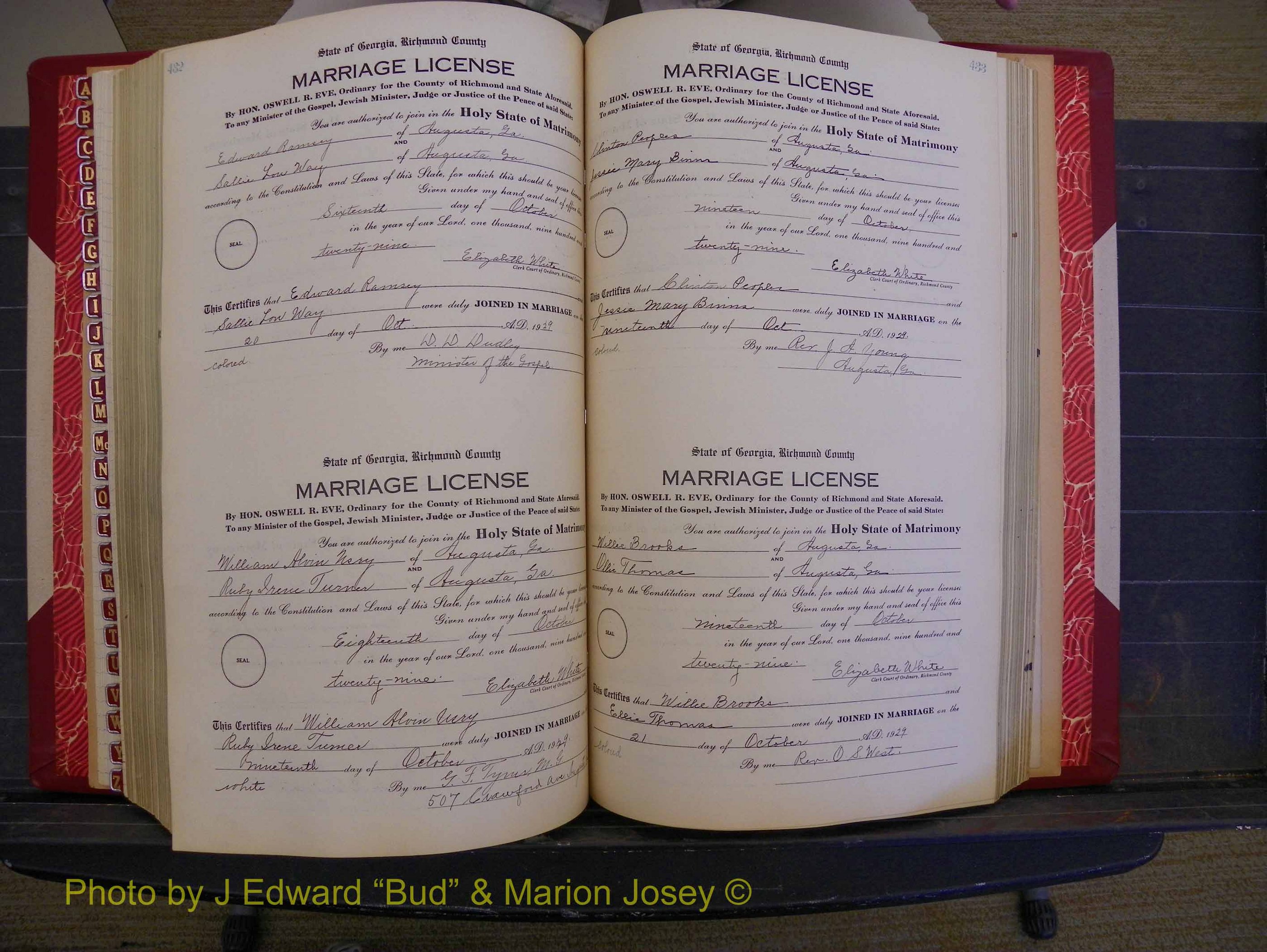 Richmond Marriages, Book SS, 1927-1932 P 432-433.JPG