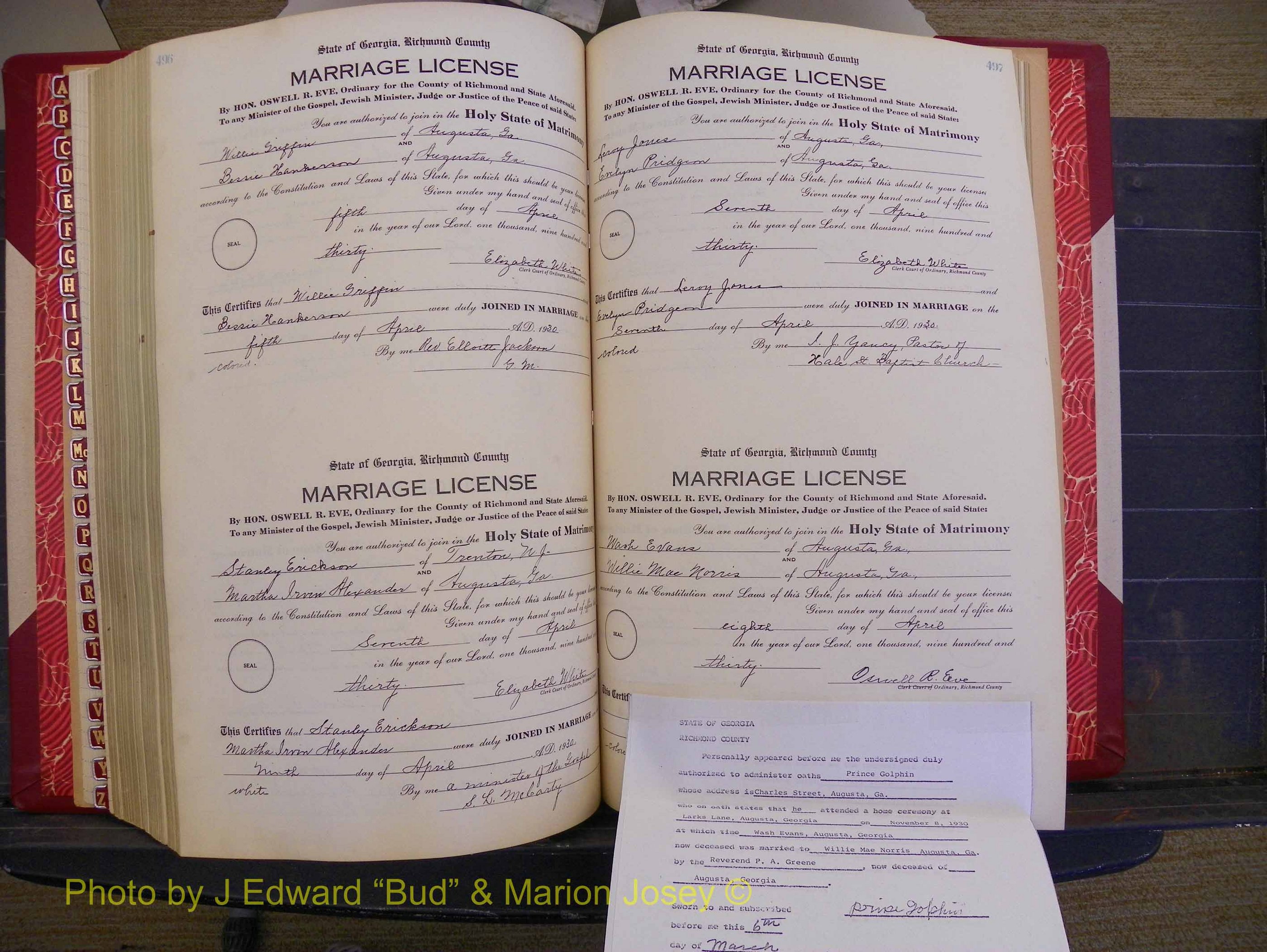 Richmond Marriages, Book SS, 1927-1932 P 496a-497a.JPG