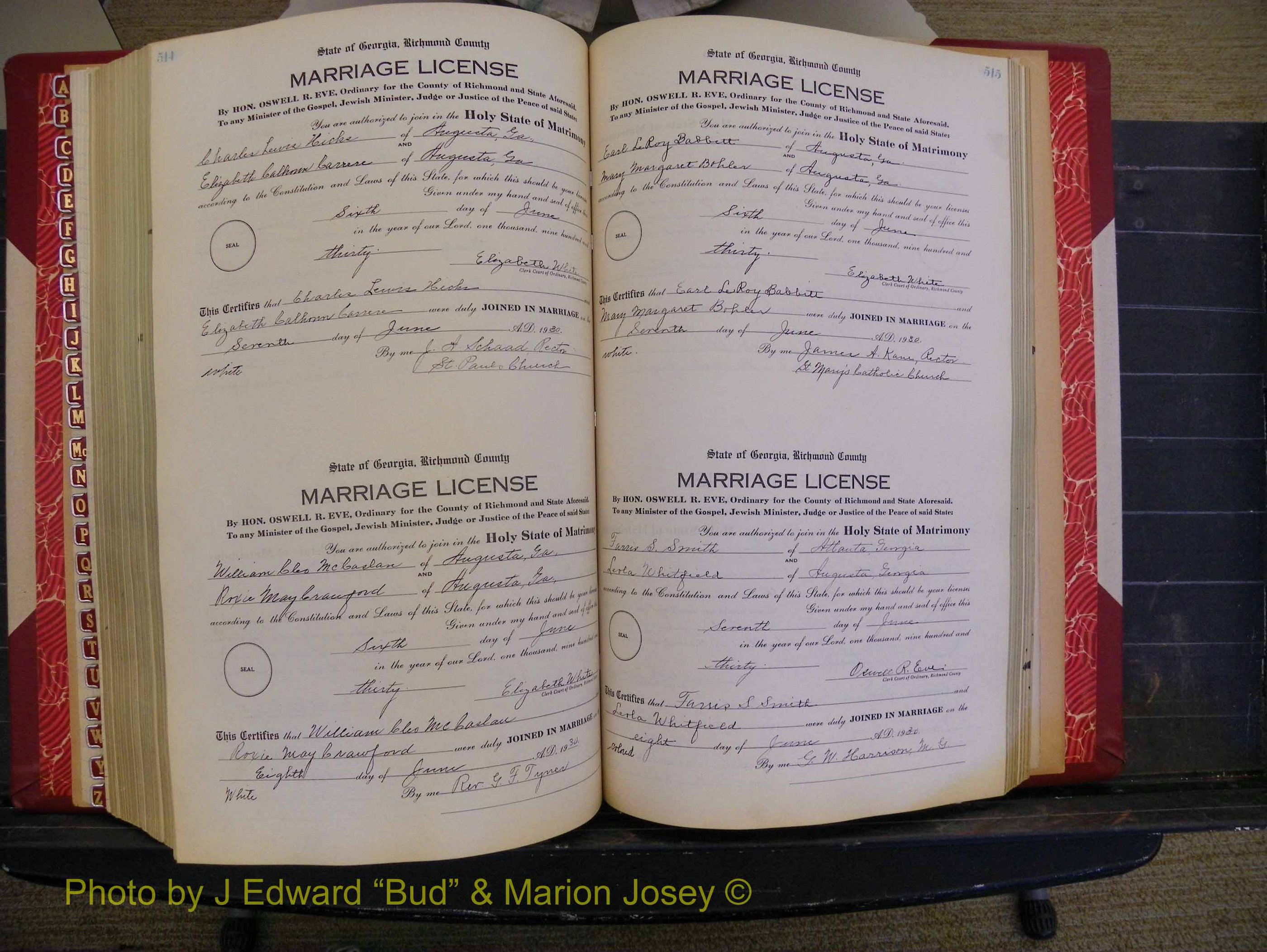 Richmond Marriages, Book SS, 1927-1932 P 514-515.JPG