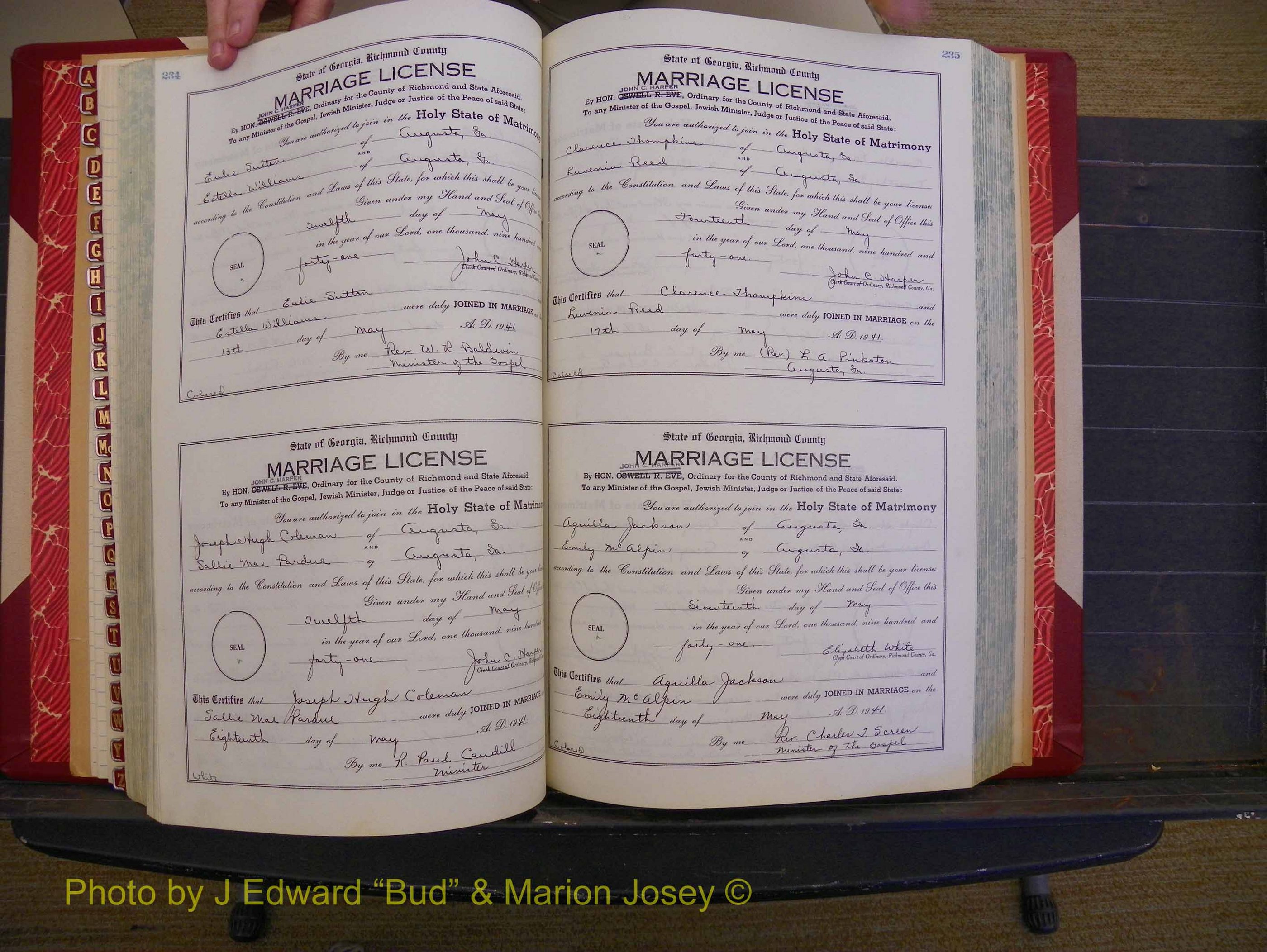Richmond Marriages, Book UU, 1939-1942 P 234-235.JPG