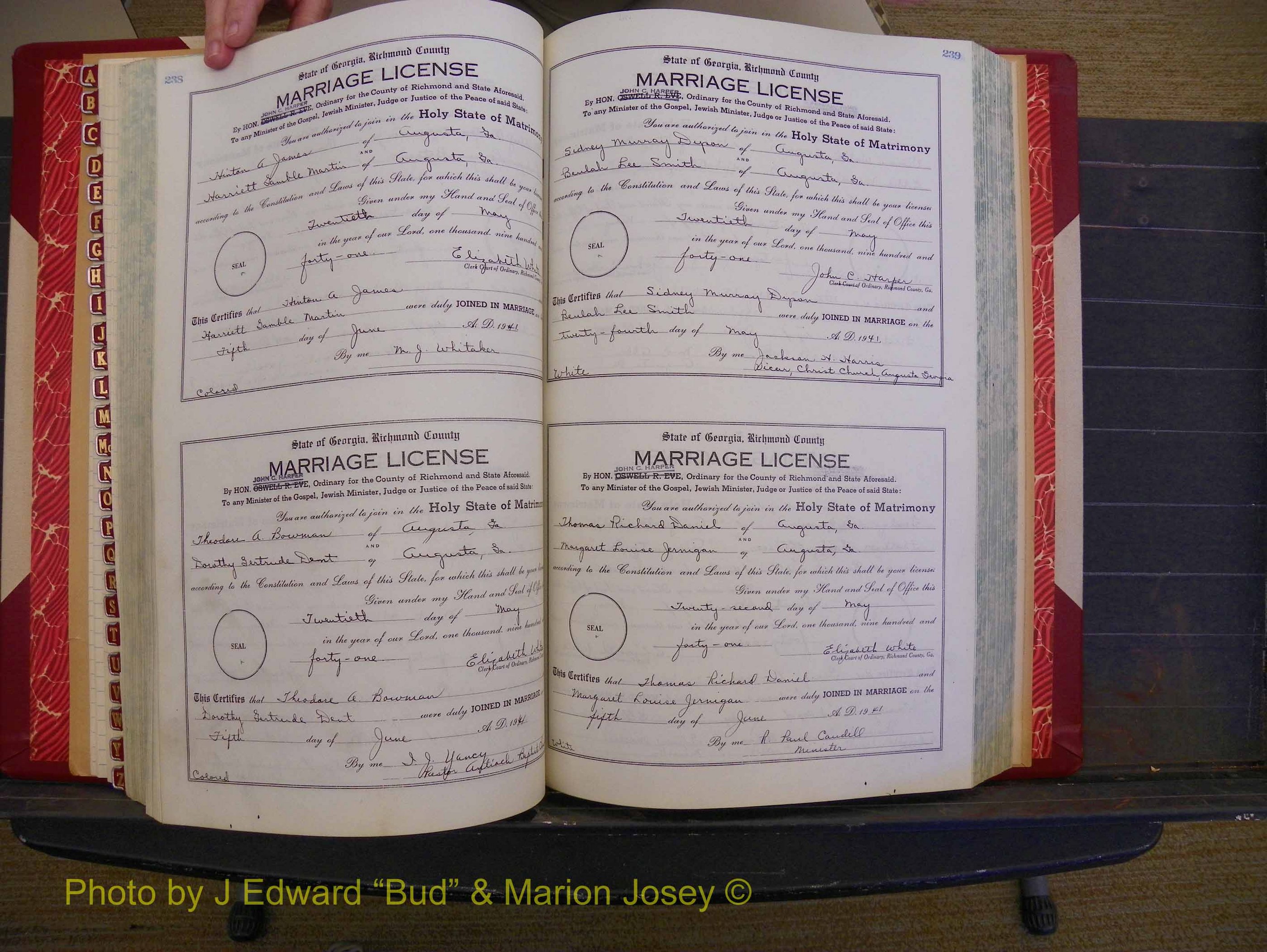 Richmond Marriages, Book UU, 1939-1942 P 238-239.JPG