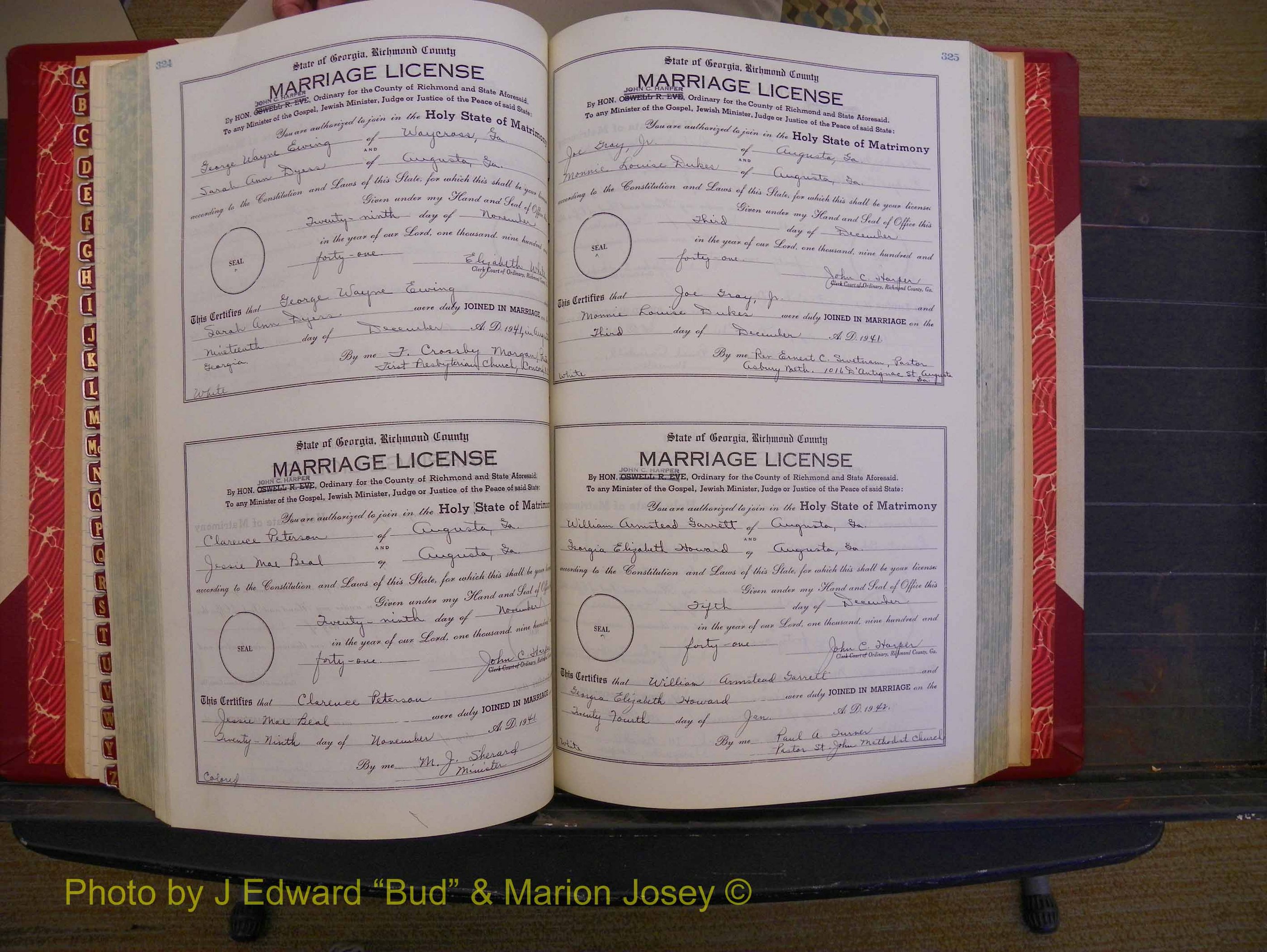 Richmond Marriages, Book UU, 1939-1942 P 324-325.JPG