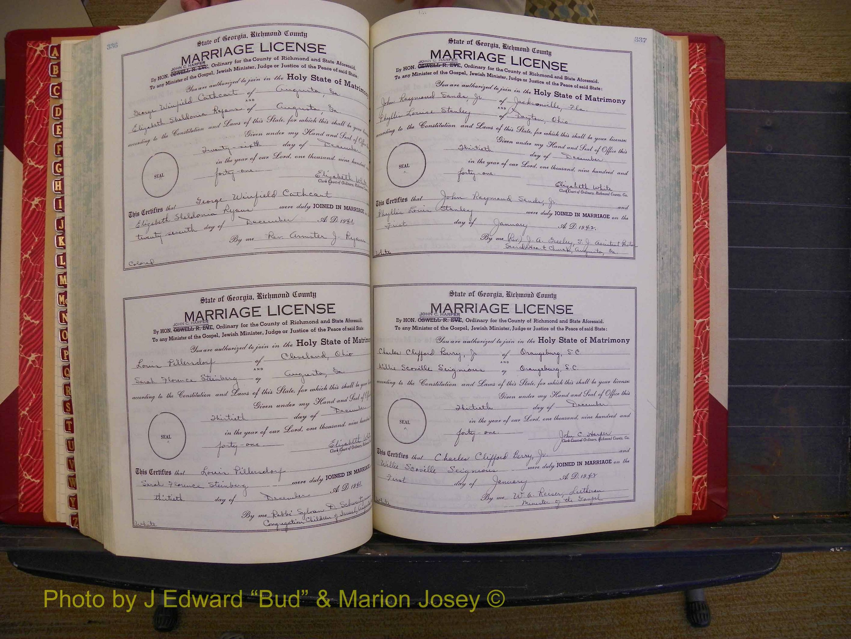Richmond Marriages, Book UU, 1939-1942 P 336-337.JPG