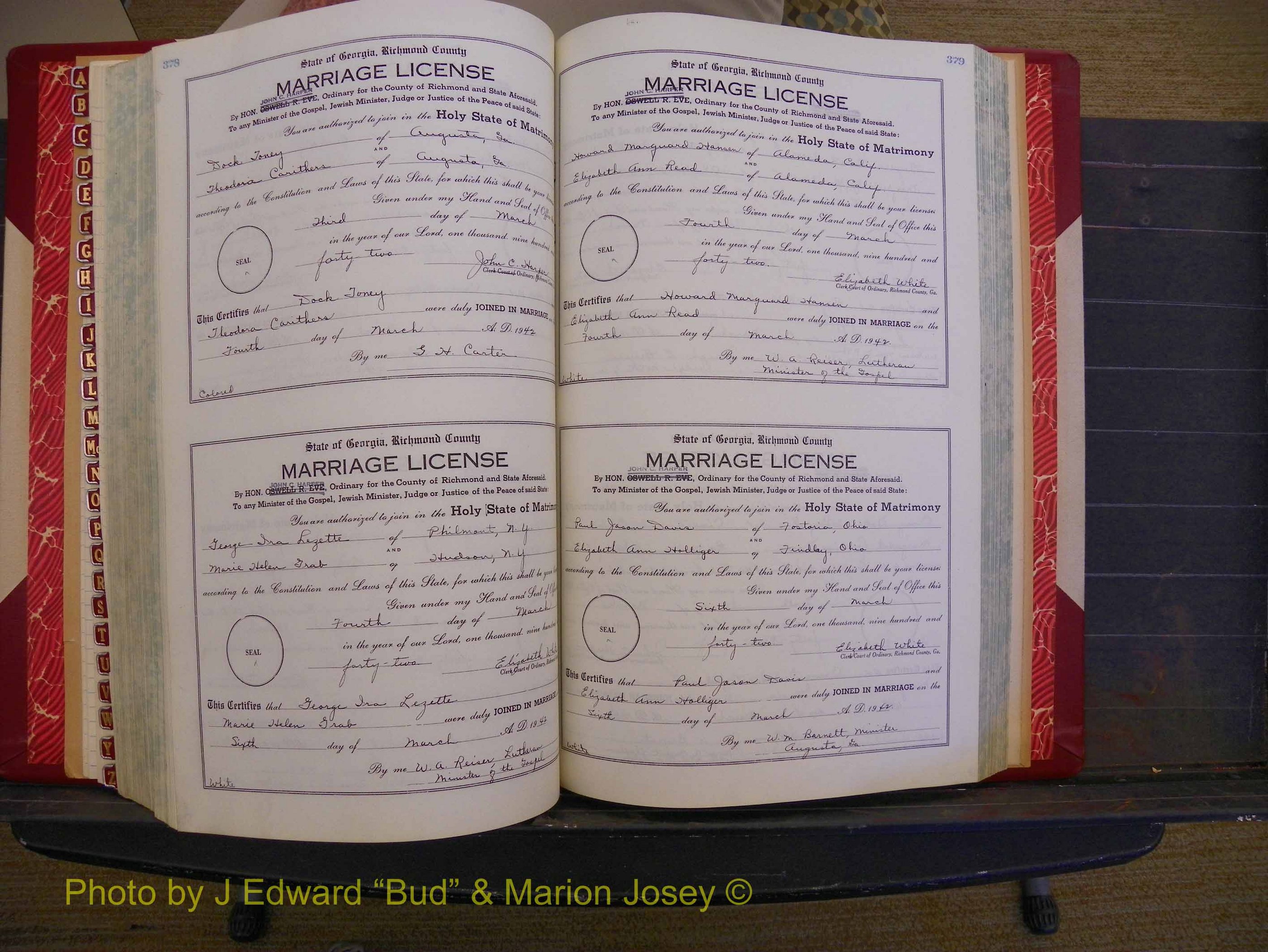 Richmond Marriages, Book UU, 1939-1942 P 378-379.JPG