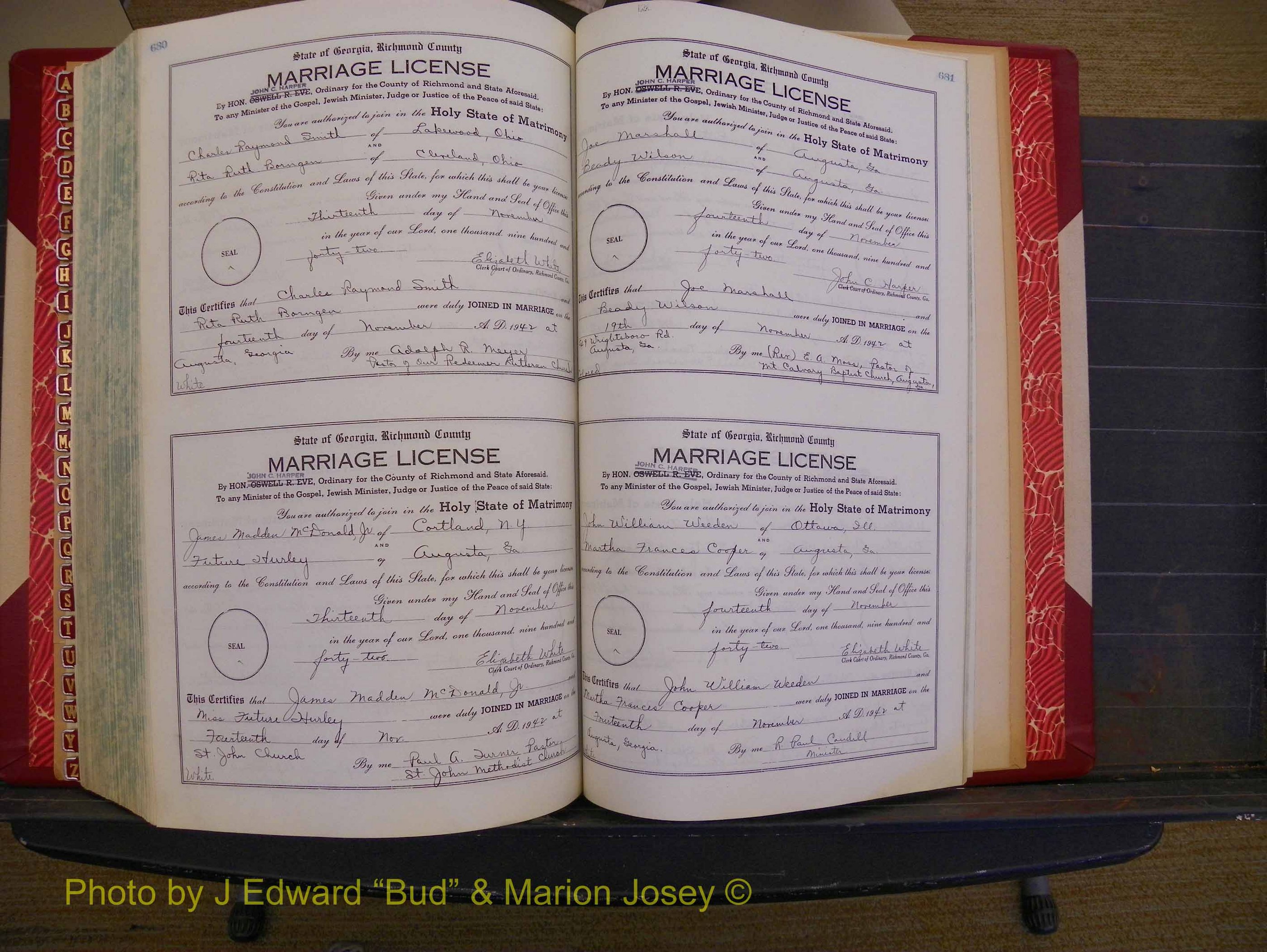 Richmond Marriages, Book UU, 1939-1942 P 680-681.JPG