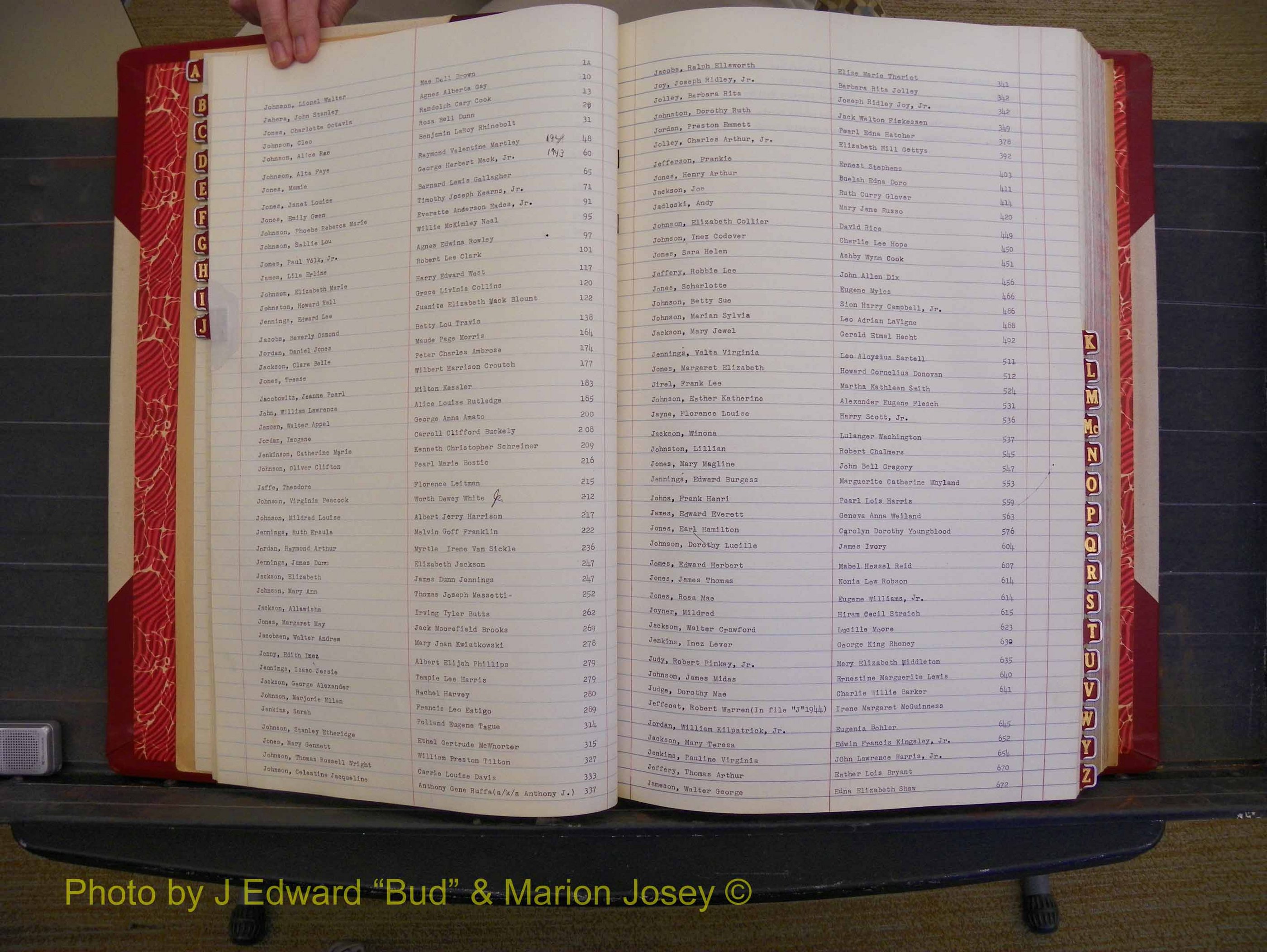 Richmond Marriages, Book V V, 1942-1944 Index J (119).JPG