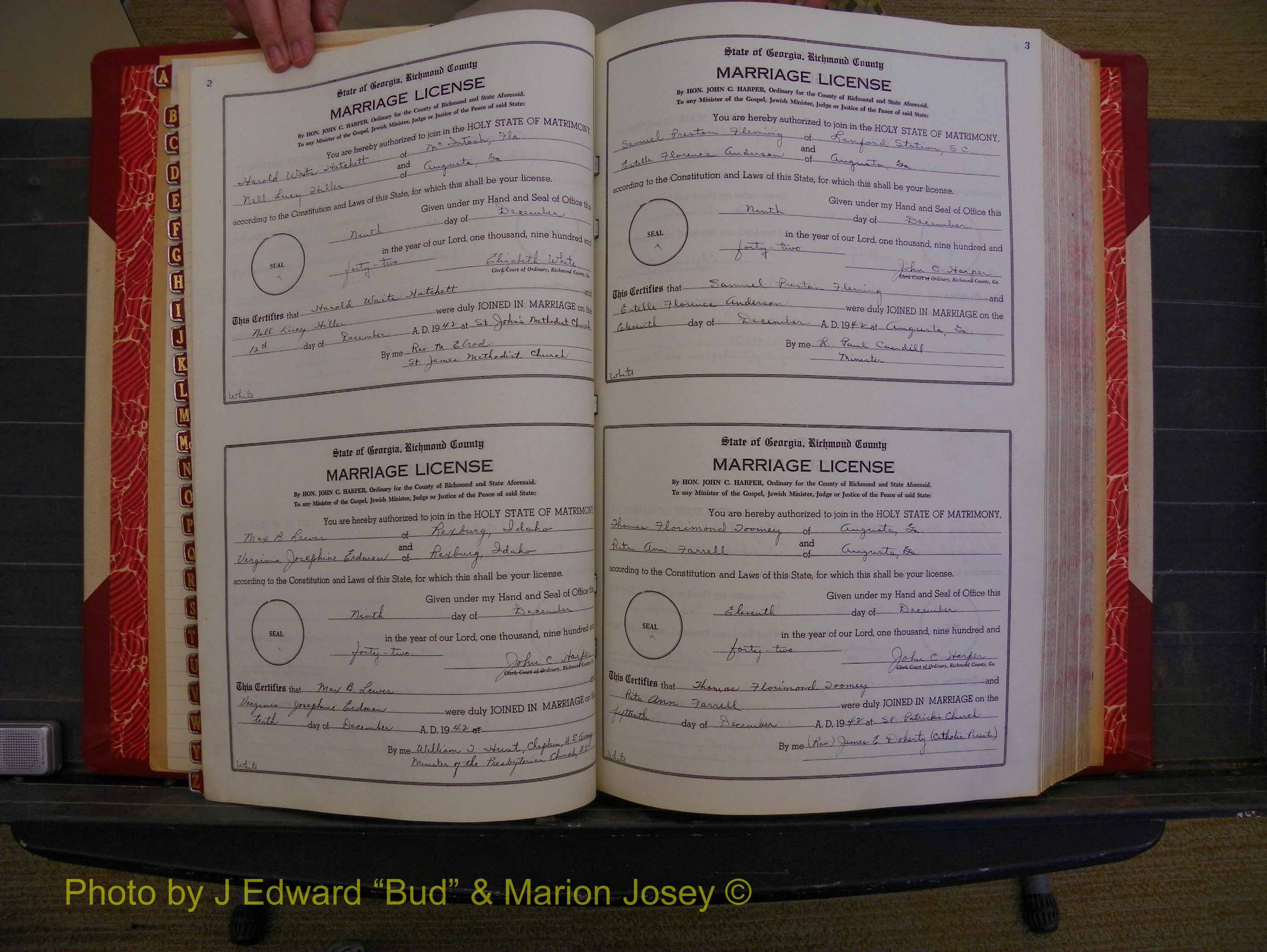 Richmond Marriages, Book V V, 1942-1944 P 002-003.JPG