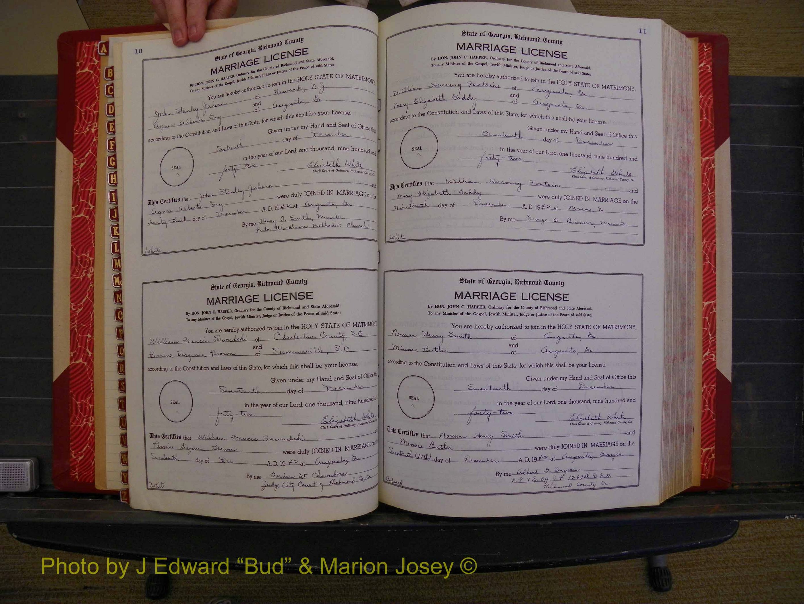Richmond Marriages, Book V V, 1942-1944 P 010-011.JPG