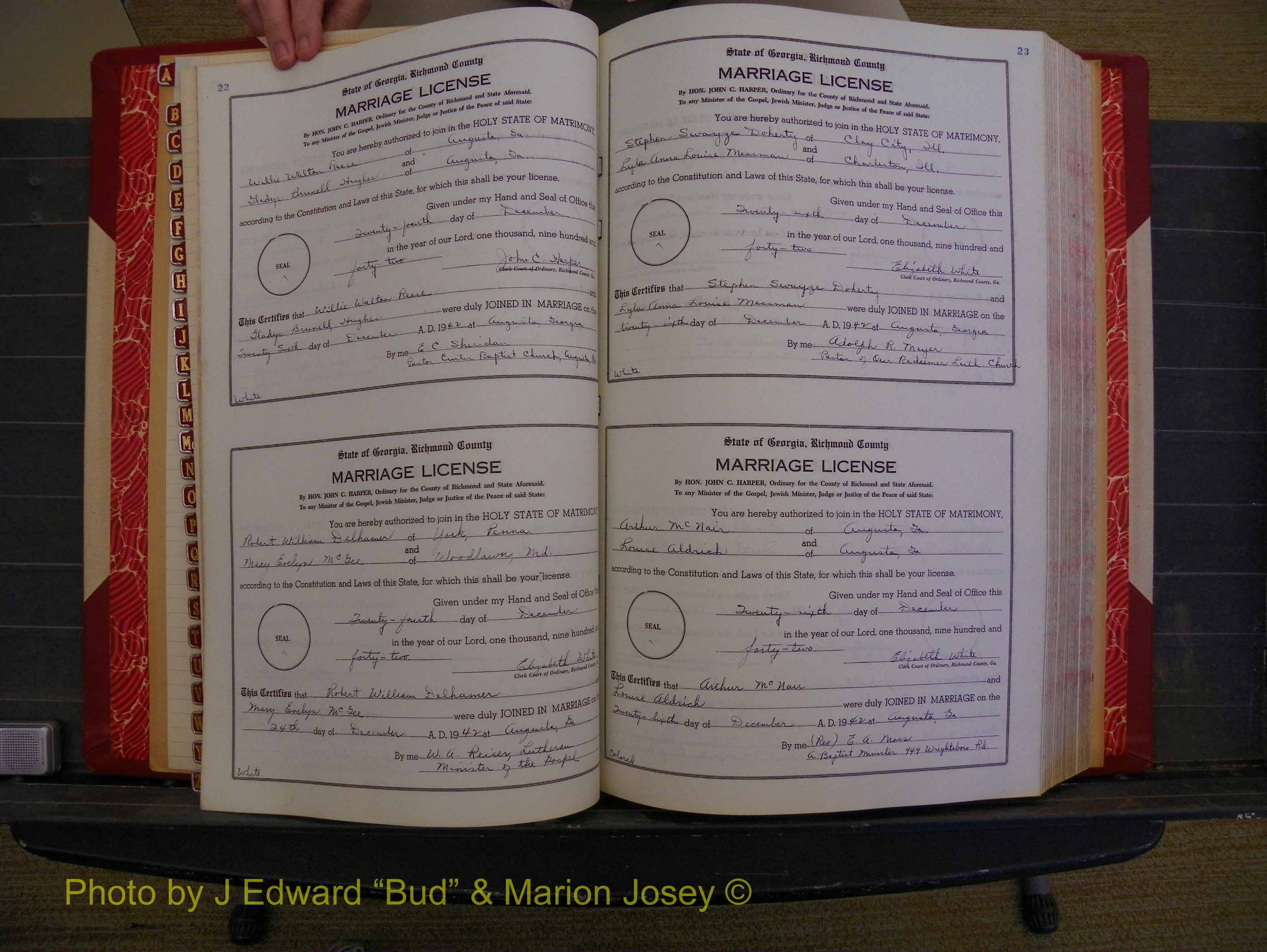 Richmond Marriages, Book V V, 1942-1944 P 022-023.JPG