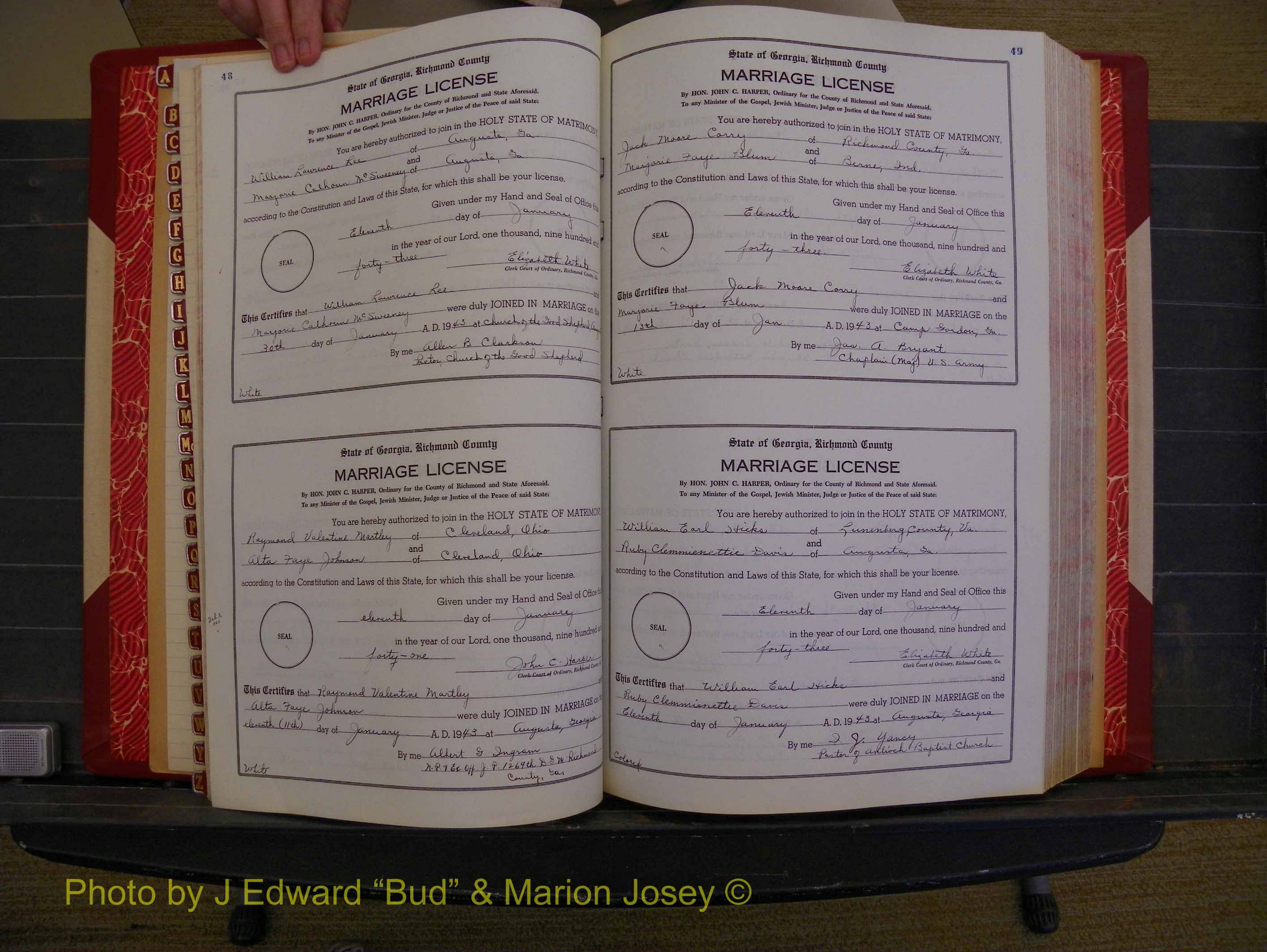 Richmond Marriages, Book V V, 1942-1944 P 048-049.JPG