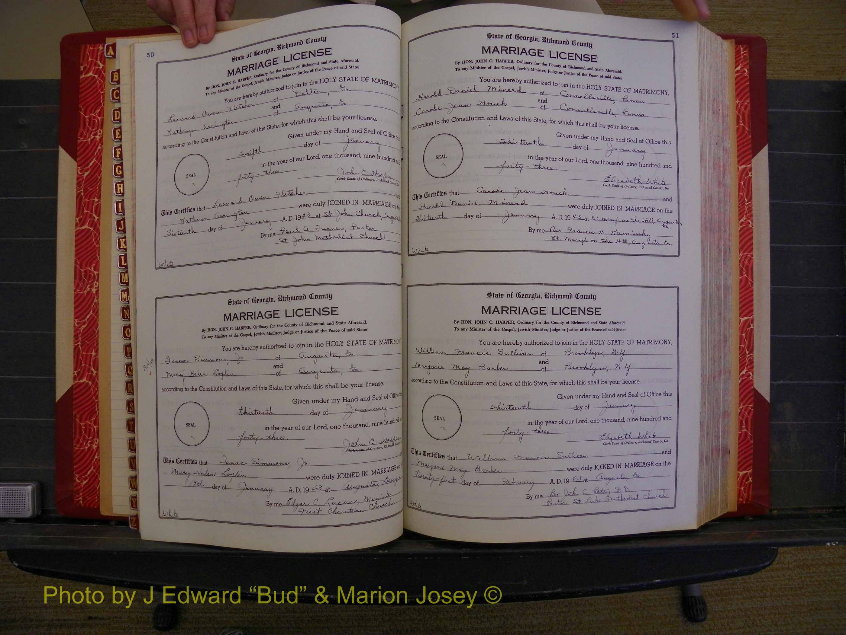 Richmond Marriages, Book V V, 1942-1944 P 050-051.JPG