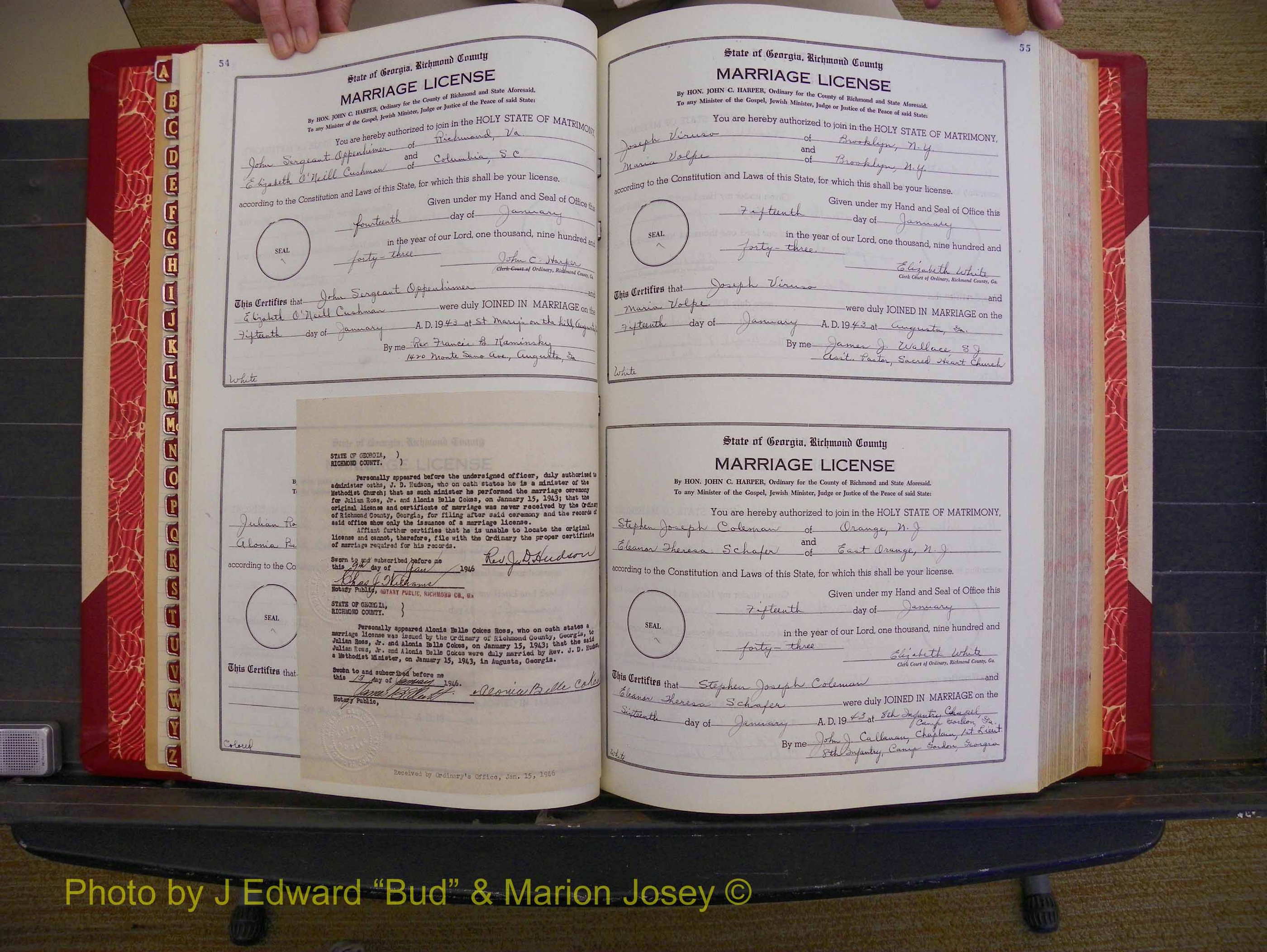 Richmond Marriages, Book V V, 1942-1944 P 054a-055a.JPG