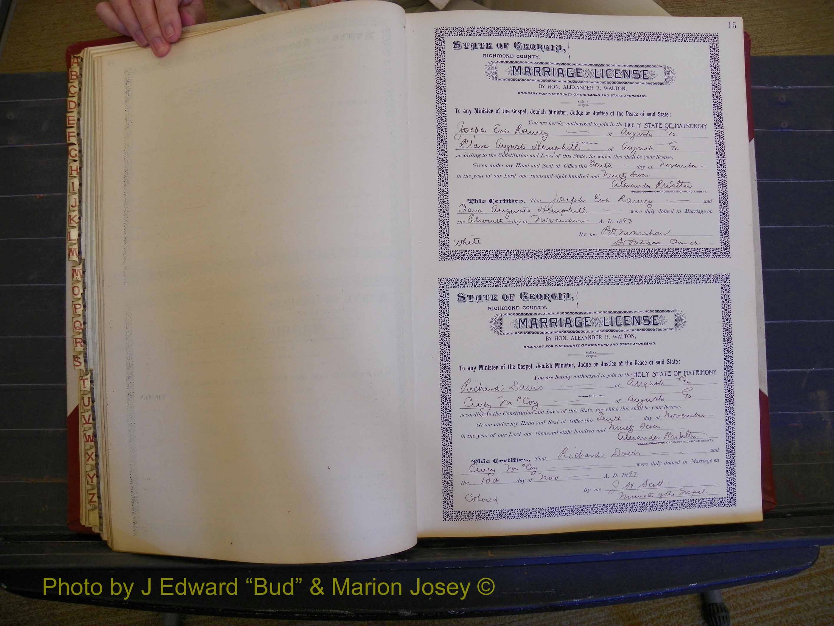 Richmond Marriages, Book V, 1897-1898 P 015.JPG