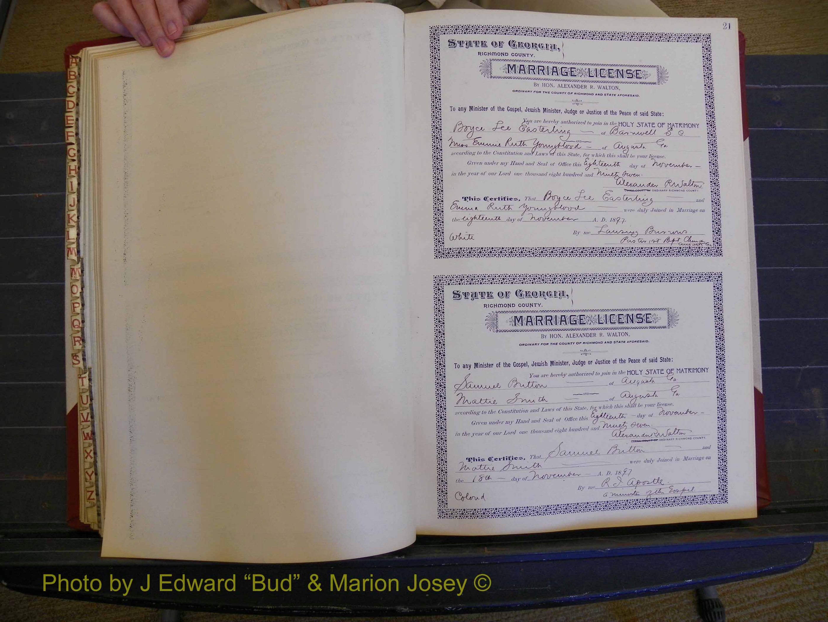 Richmond Marriages, Book V, 1897-1898 P 021.JPG