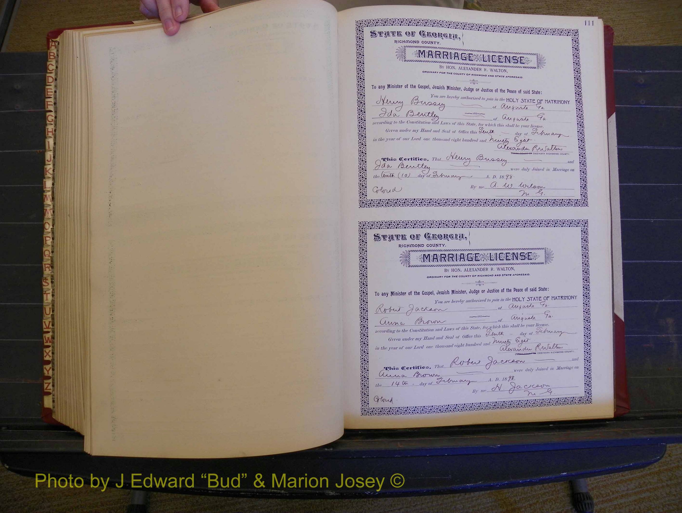 Richmond Marriages, Book V, 1897-1898 P 111.JPG