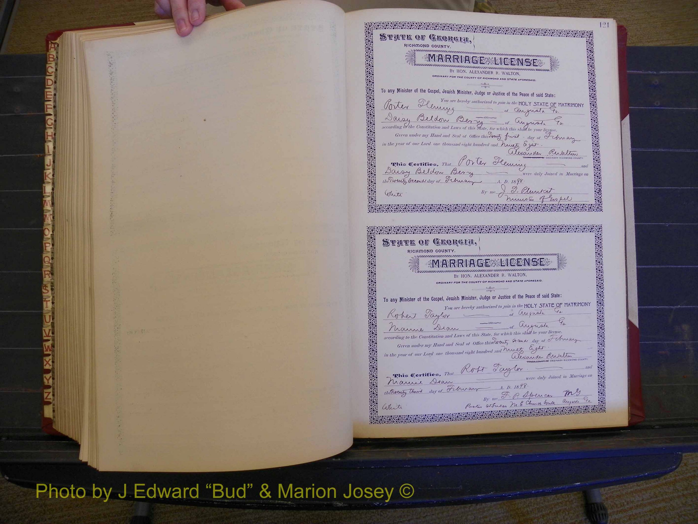 Richmond Marriages, Book V, 1897-1898 P 121.JPG