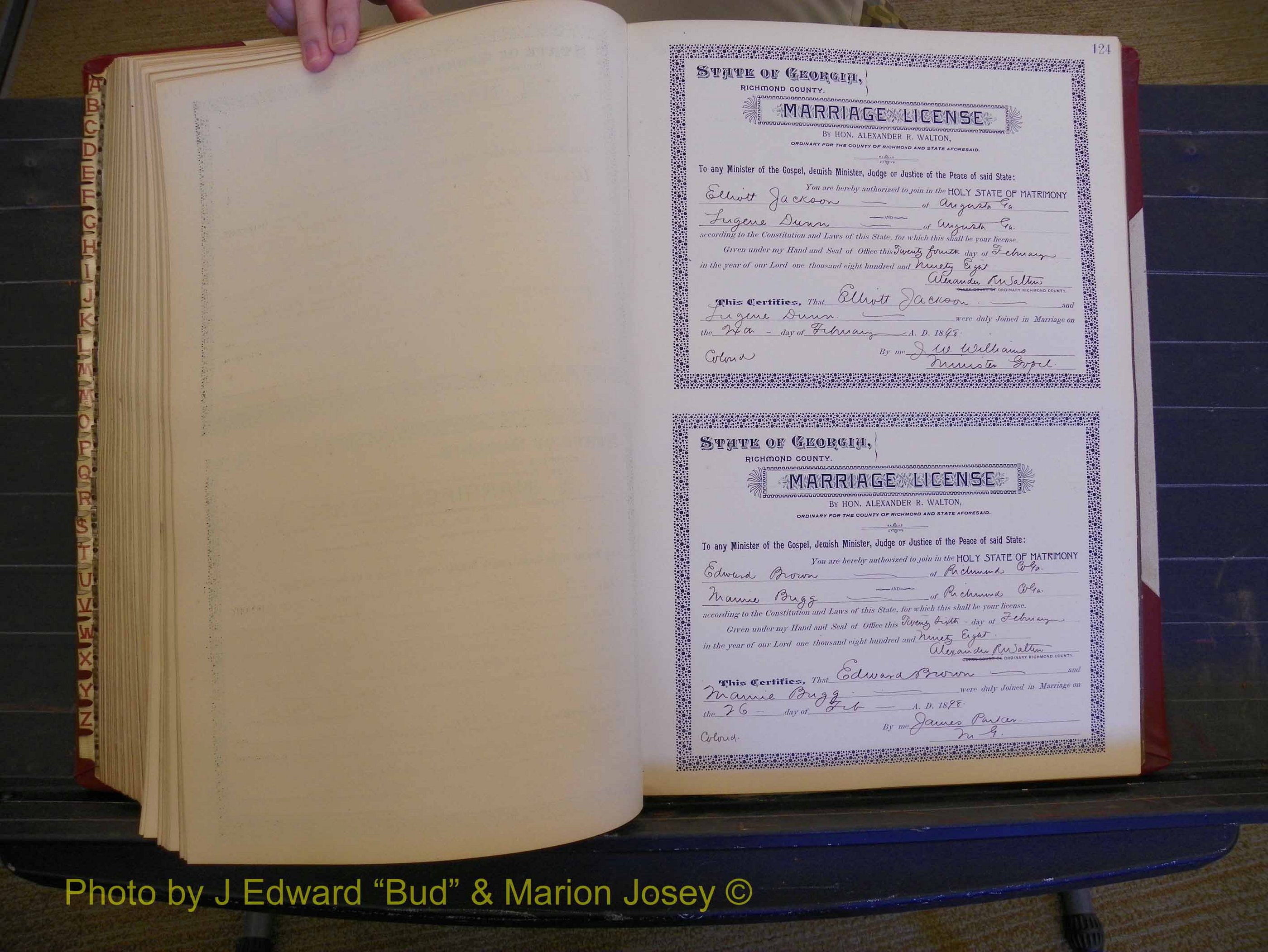 Richmond Marriages, Book V, 1897-1898 P 124.JPG