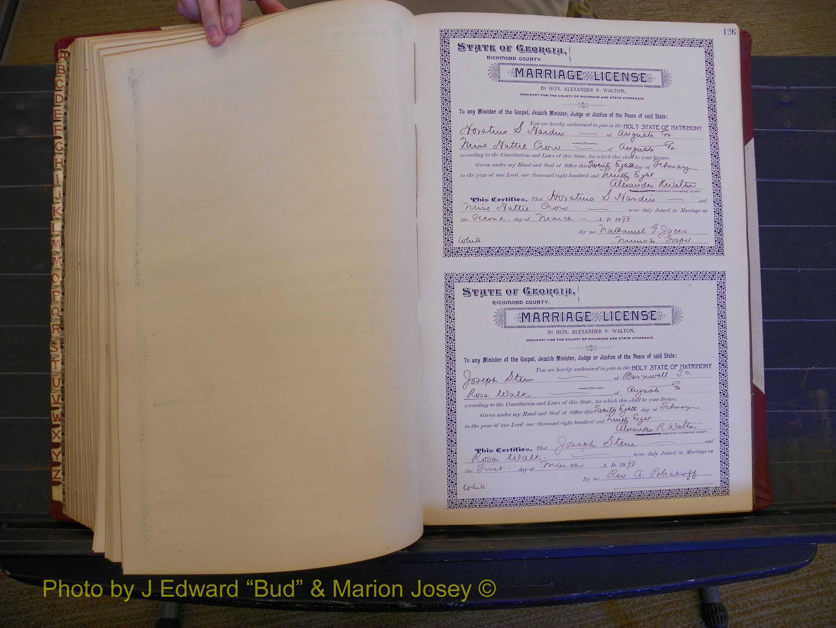 Richmond Marriages, Book V, 1897-1898 P 126.JPG