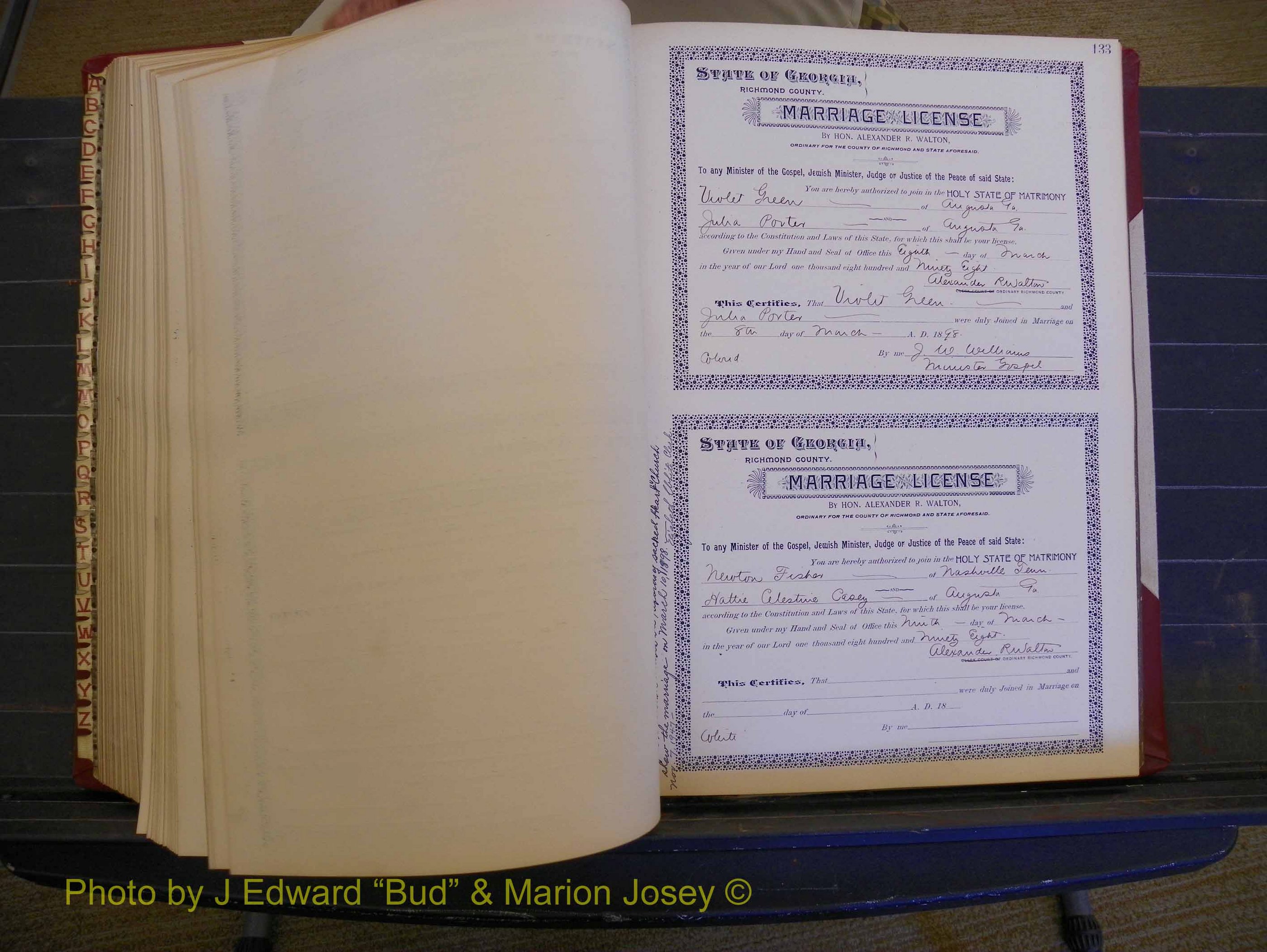 Richmond Marriages, Book V, 1897-1898 P 133.JPG