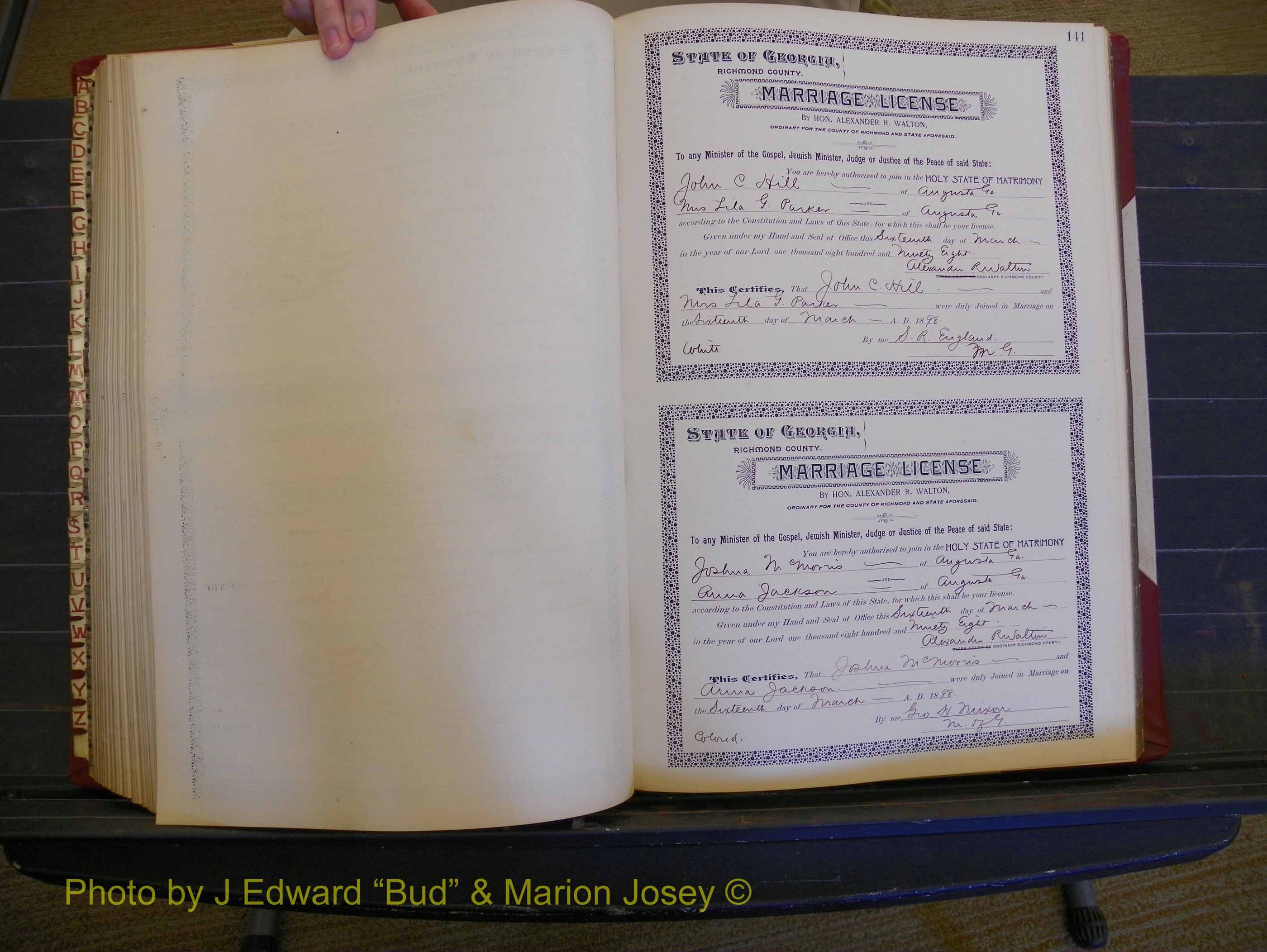Richmond Marriages, Book V, 1897-1898 P 141.JPG