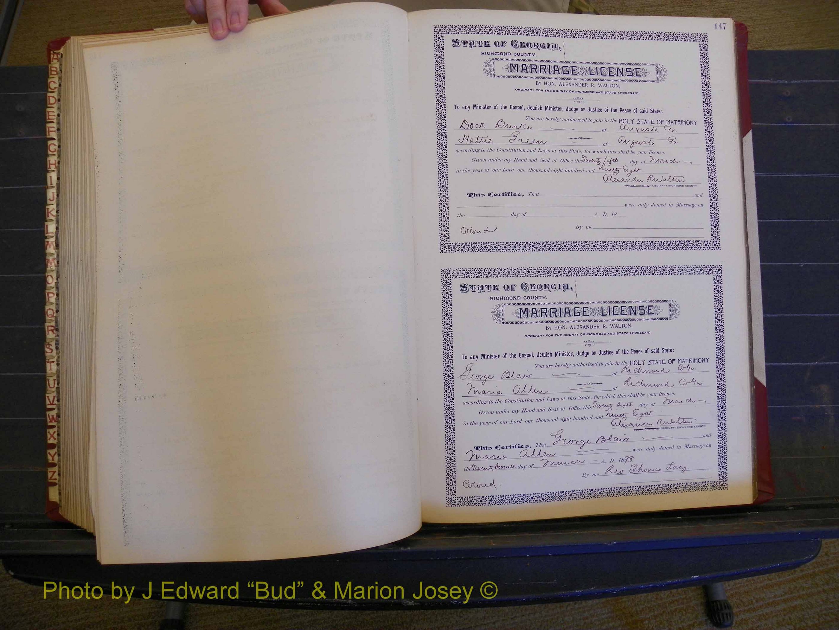 Richmond Marriages, Book V, 1897-1898 P 147.JPG
