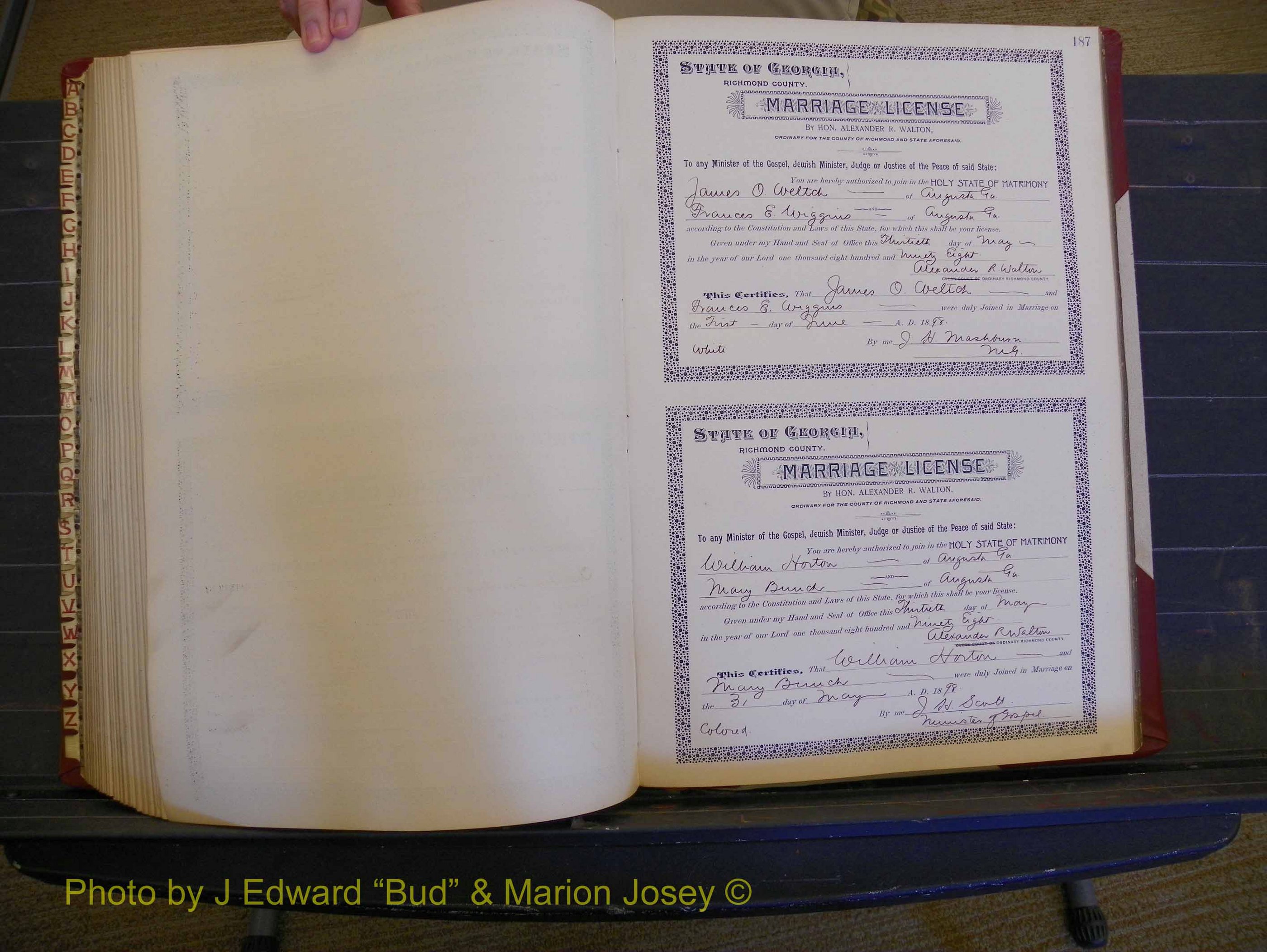 Richmond Marriages, Book V, 1897-1898 P 187.JPG