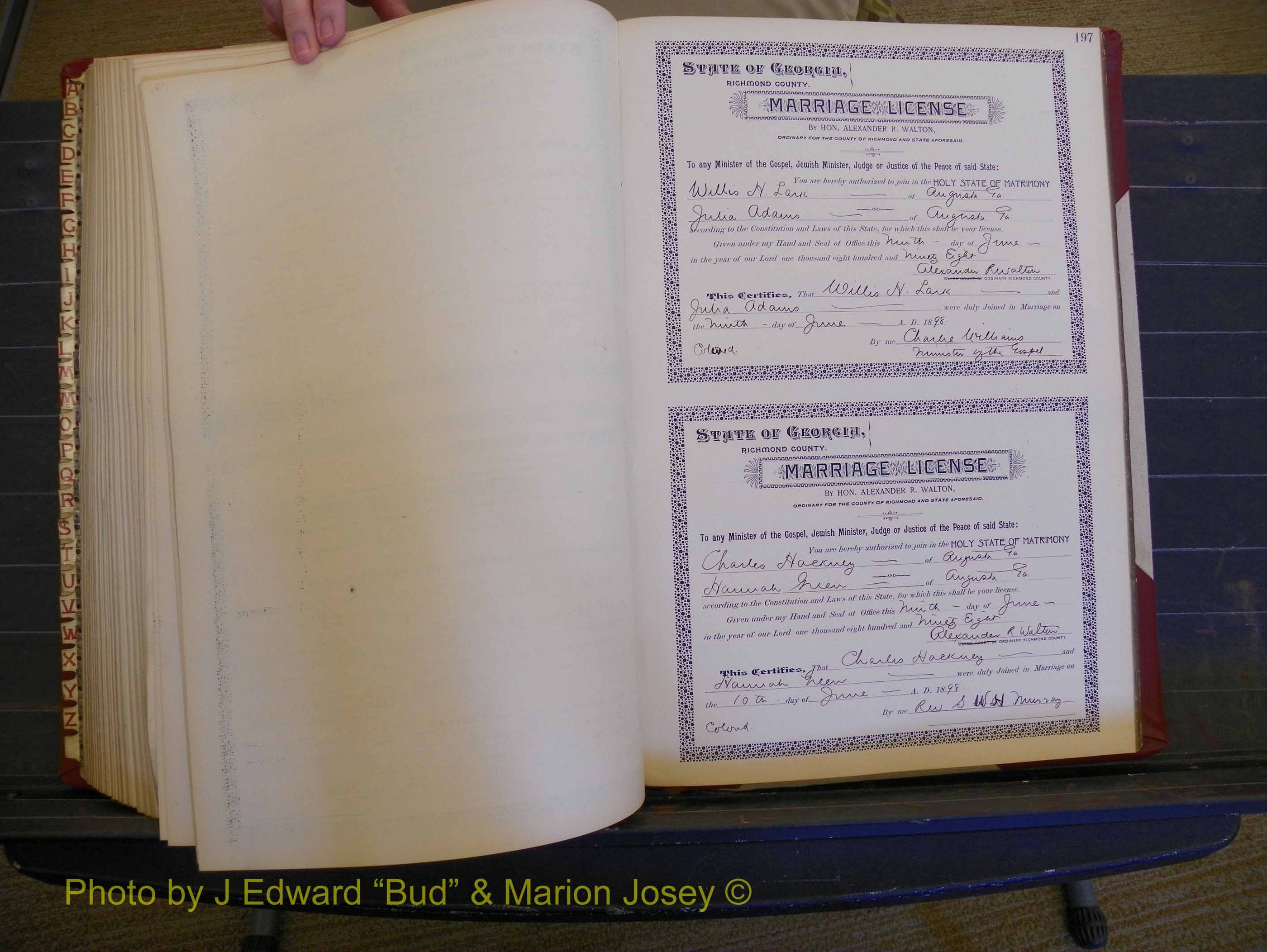 Richmond Marriages, Book V, 1897-1898 P 197.JPG