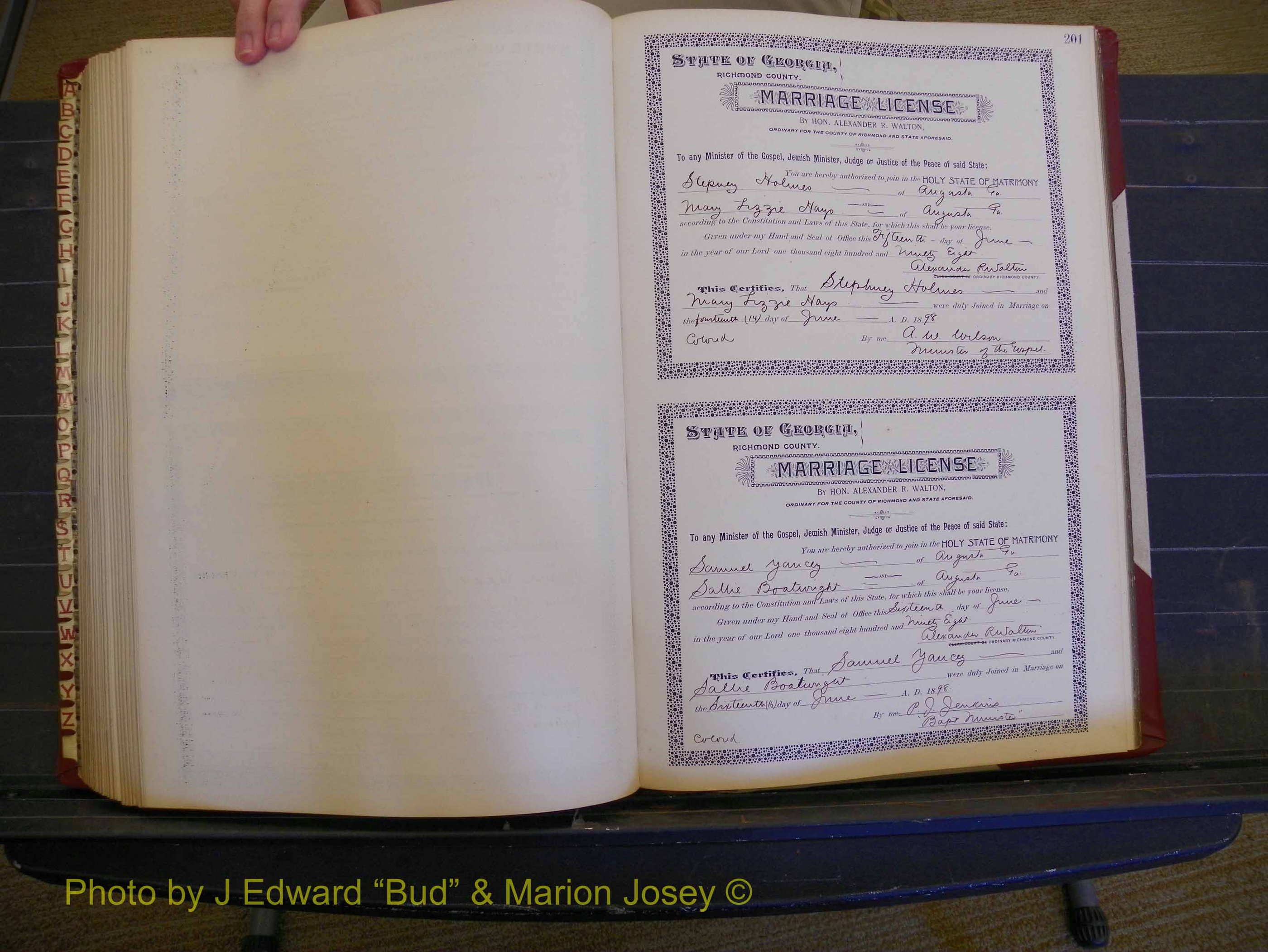 Richmond Marriages, Book V, 1897-1898 P 201.JPG