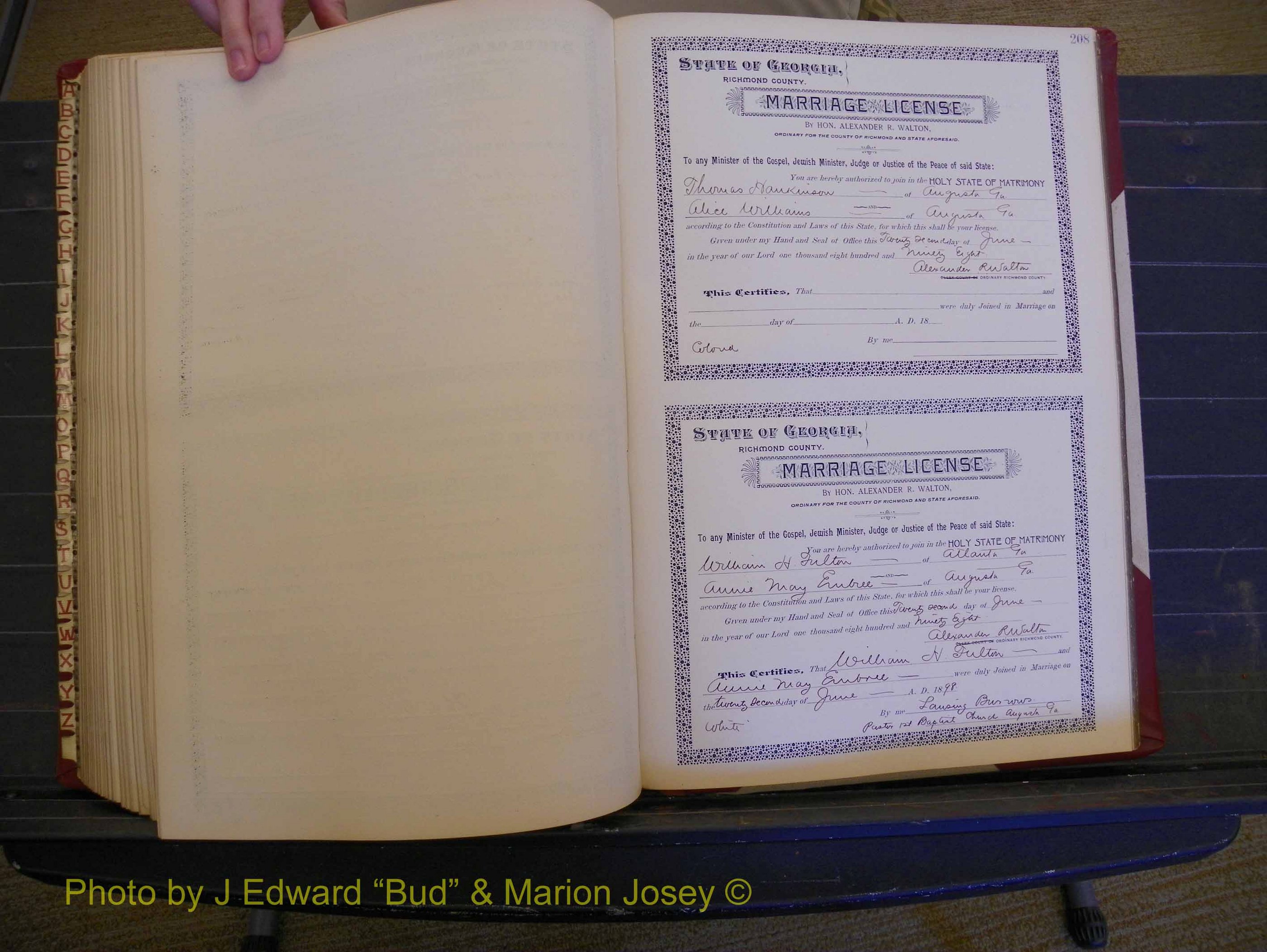 Richmond Marriages, Book V, 1897-1898 P 208.JPG