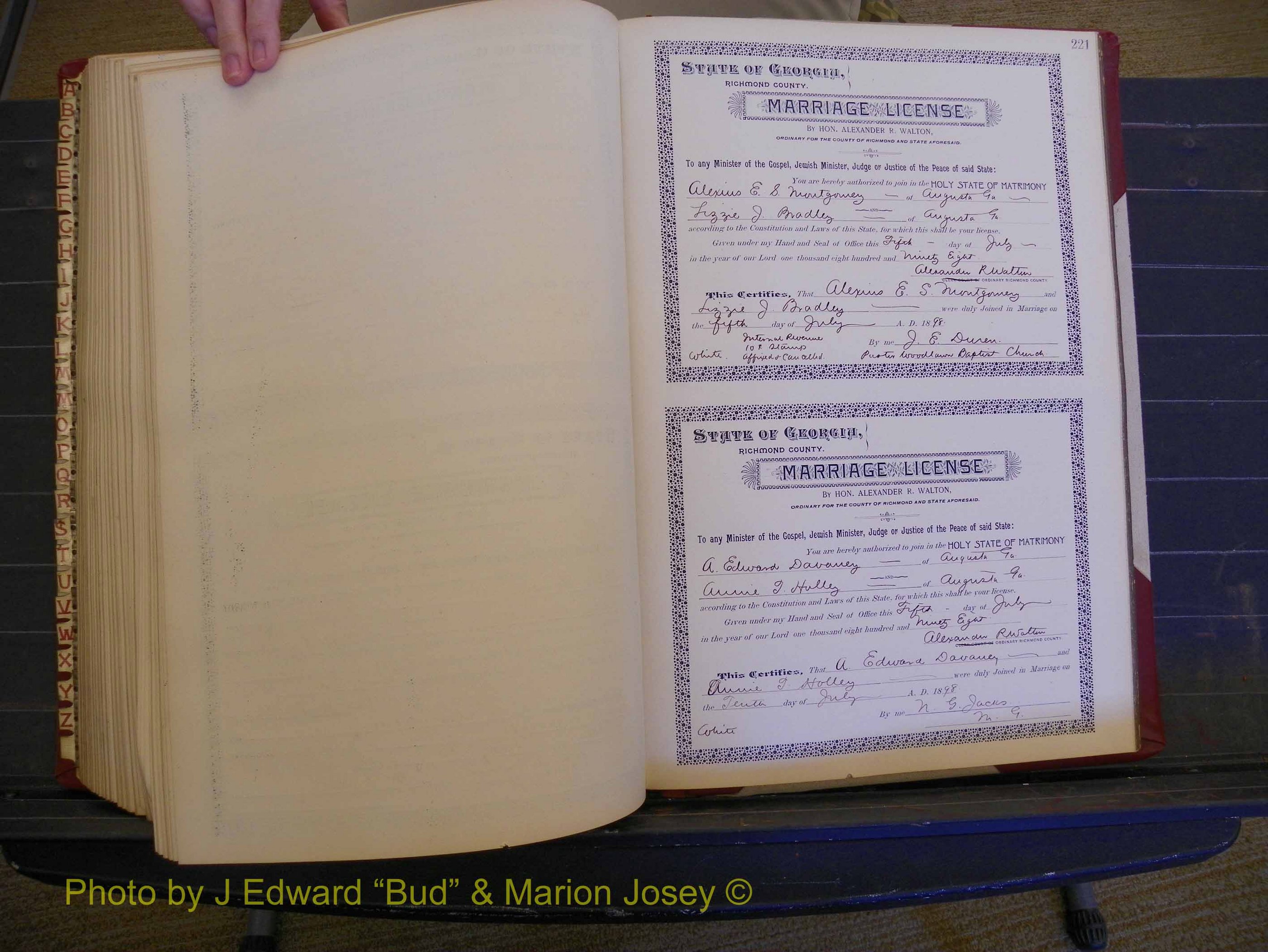 Richmond Marriages, Book V, 1897-1898 P 221.JPG