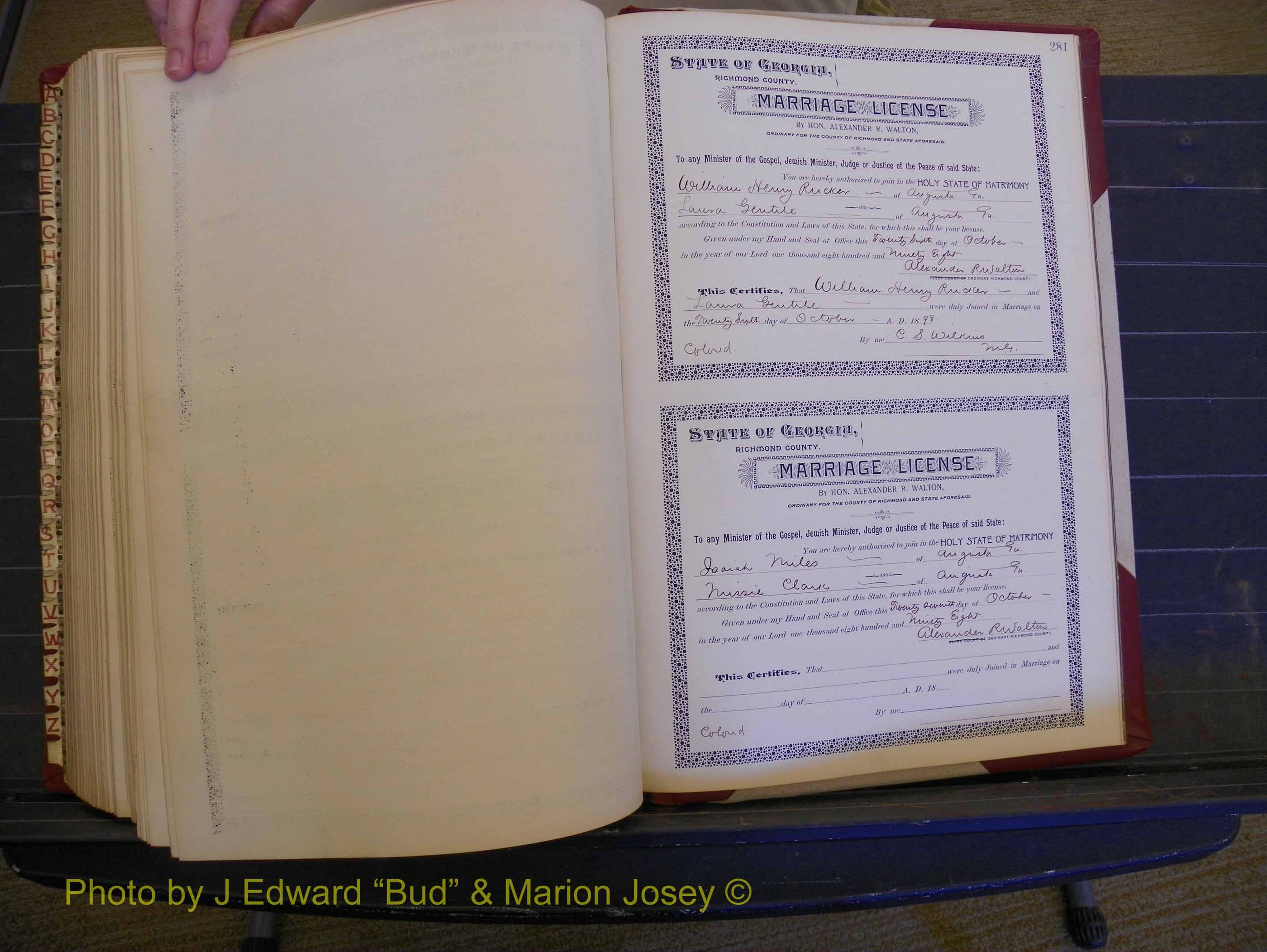 Richmond Marriages, Book V, 1897-1898 P 281.JPG