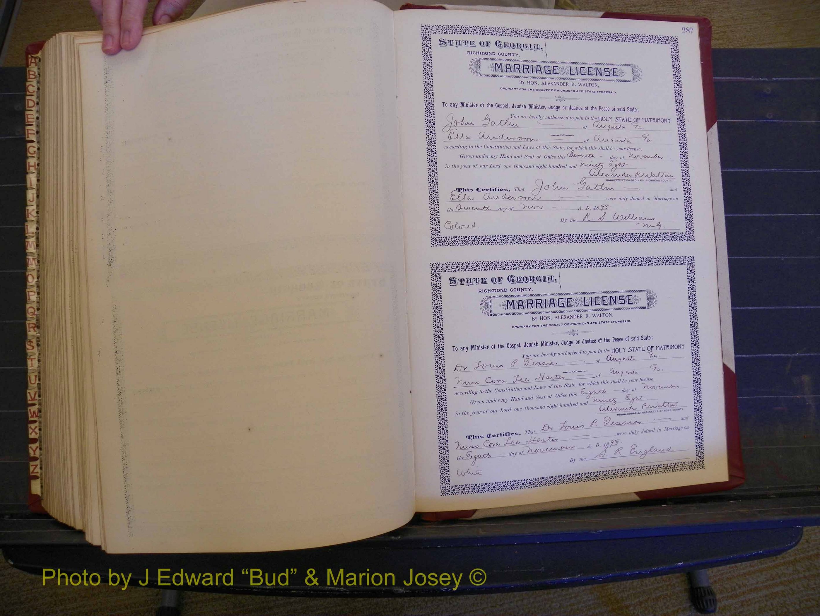 Richmond Marriages, Book V, 1897-1898 P 287.JPG