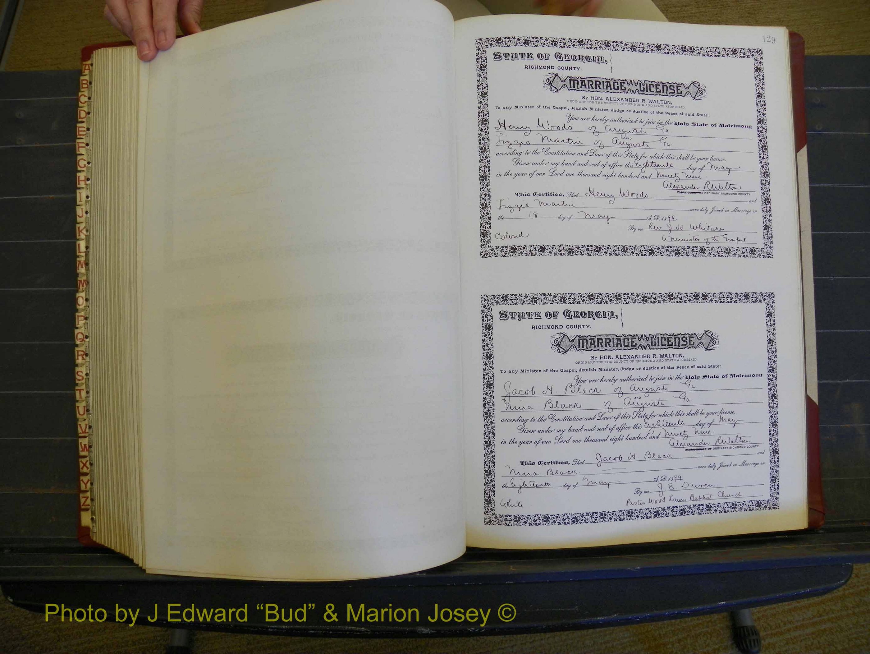 Richmond Marriages, Book W, 1898-1899 P 129.JPG