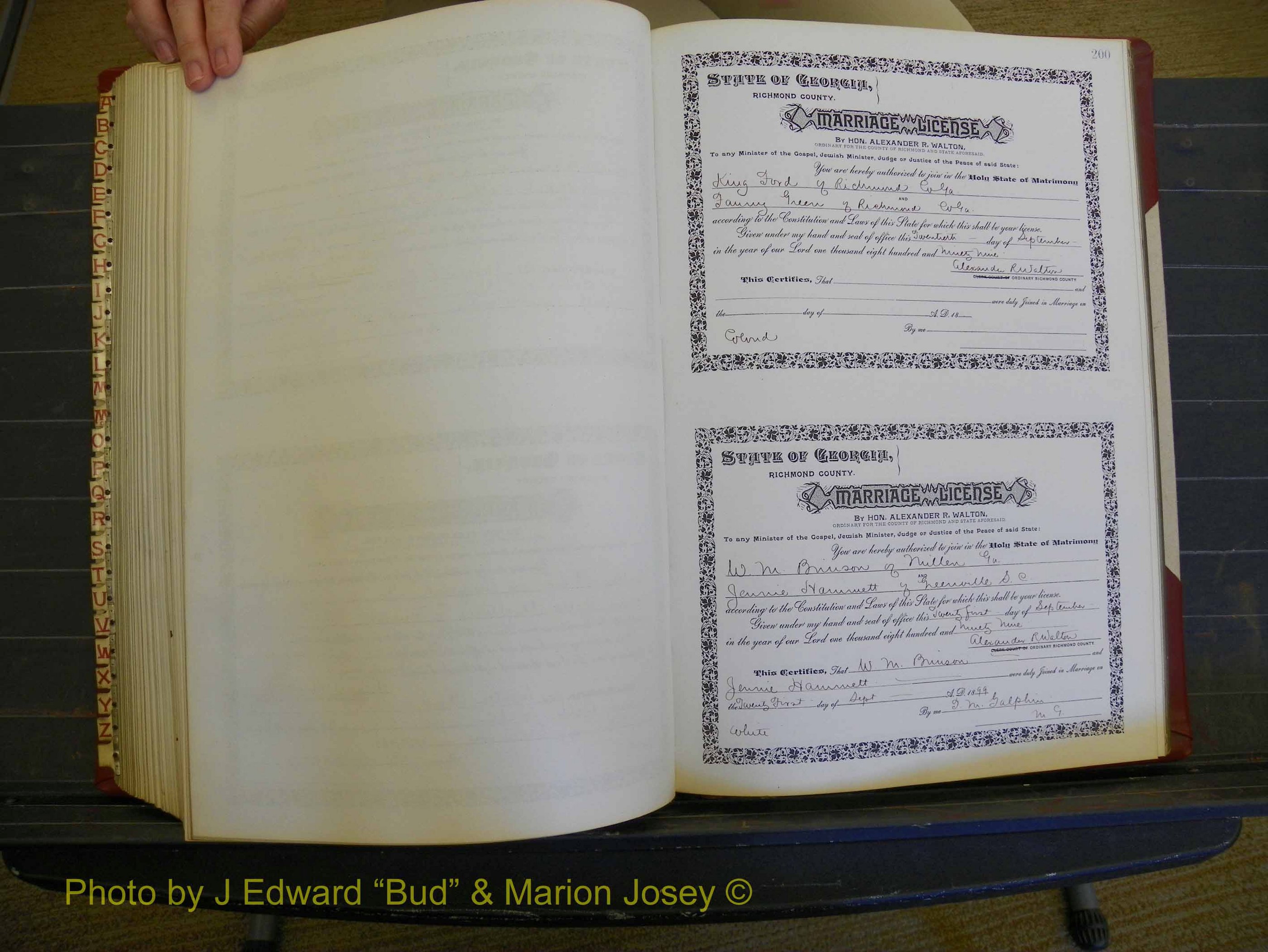 Richmond Marriages, Book W, 1898-1899 P 200.JPG