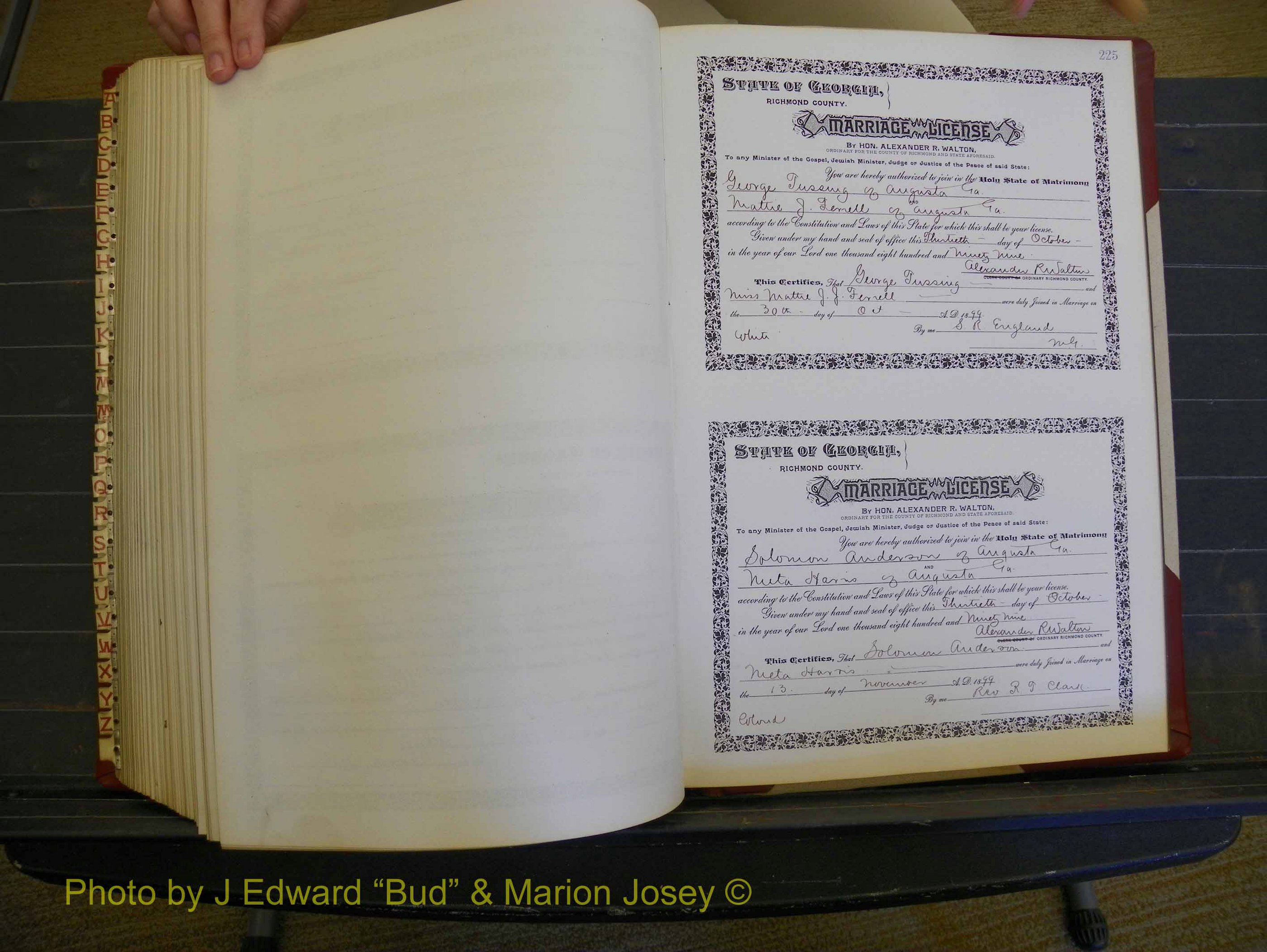 Richmond Marriages, Book W, 1898-1899 P 225.JPG