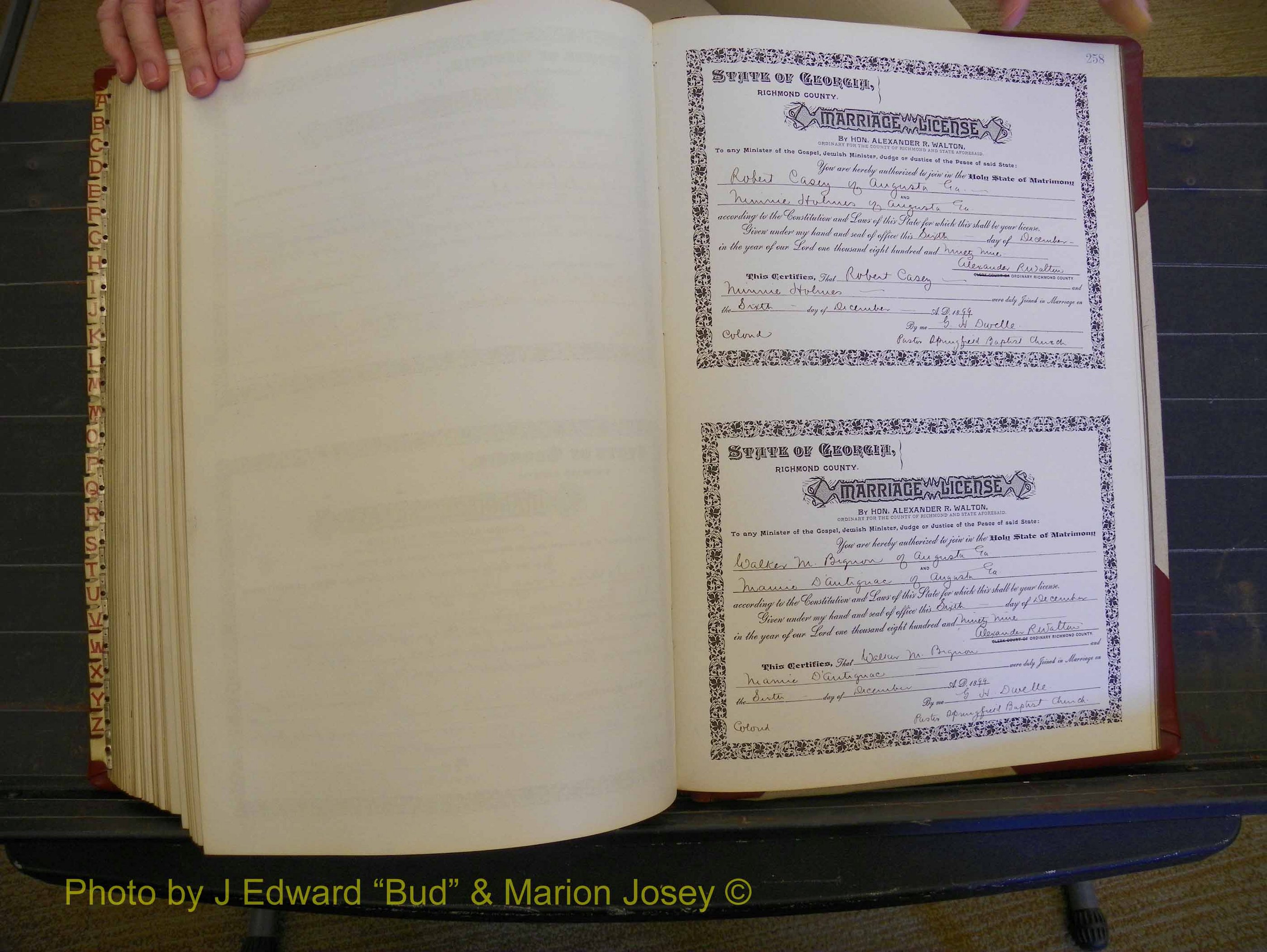 Richmond Marriages, Book W, 1898-1899 P 258.JPG