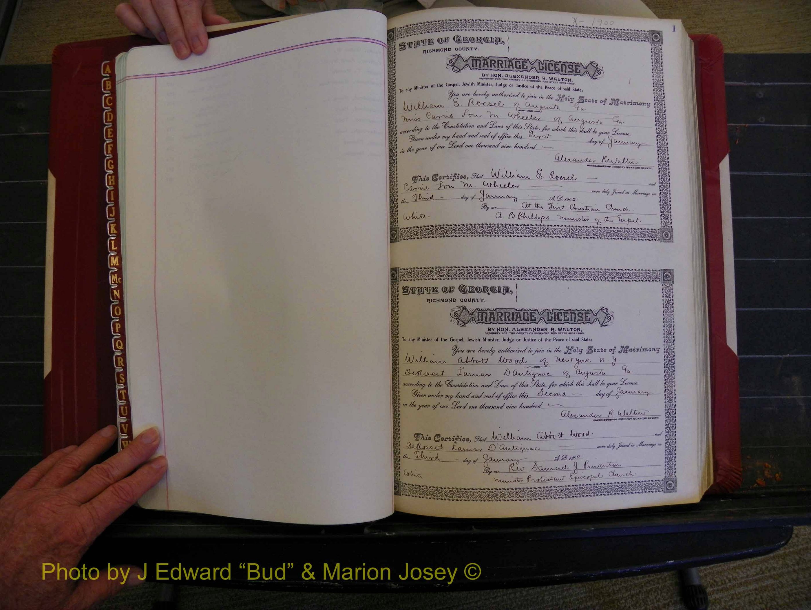 Richmond Marriages, Book X, 1900 P 001.JPG