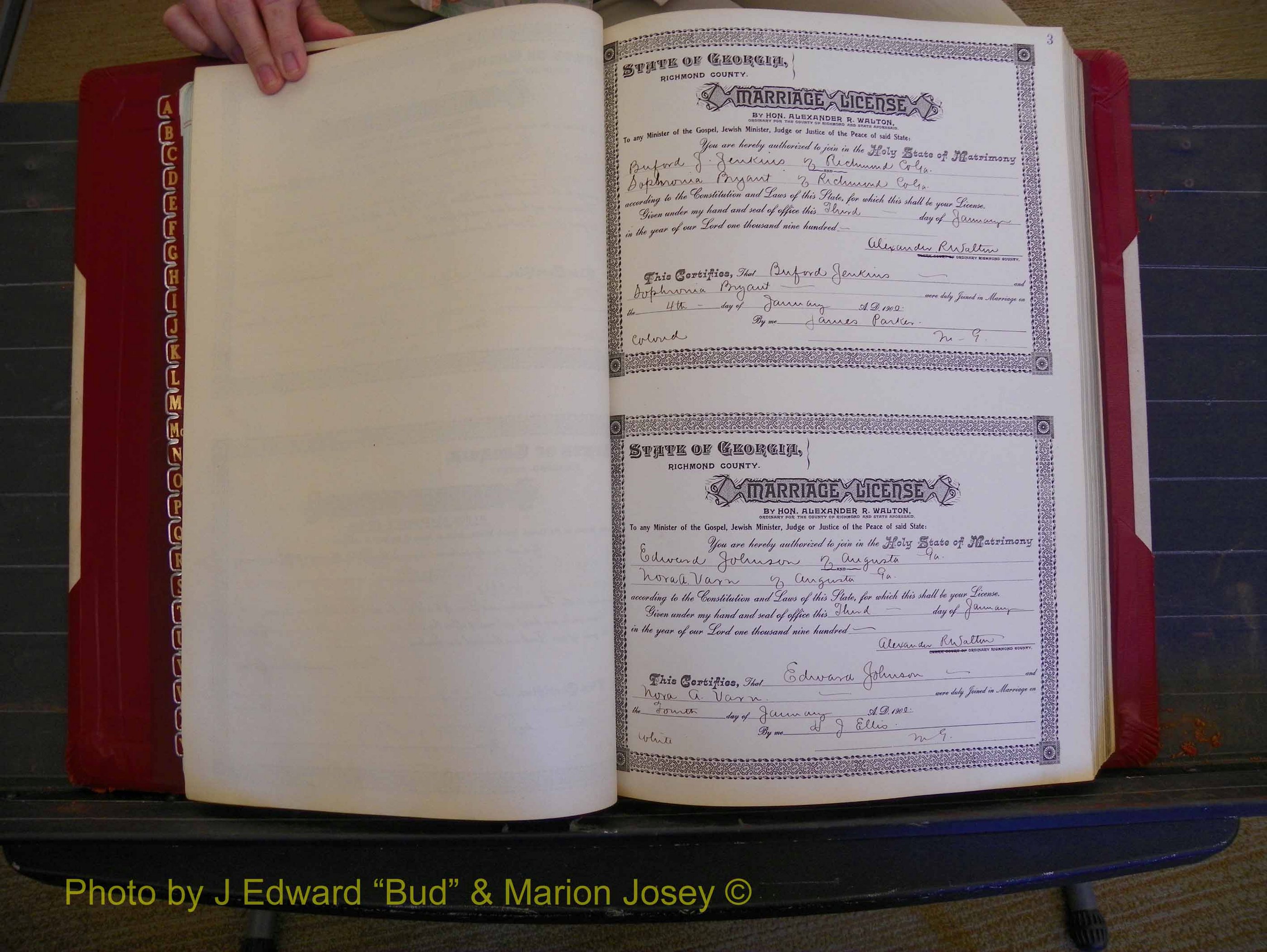 Richmond Marriages, Book X, 1900 P 003.JPG