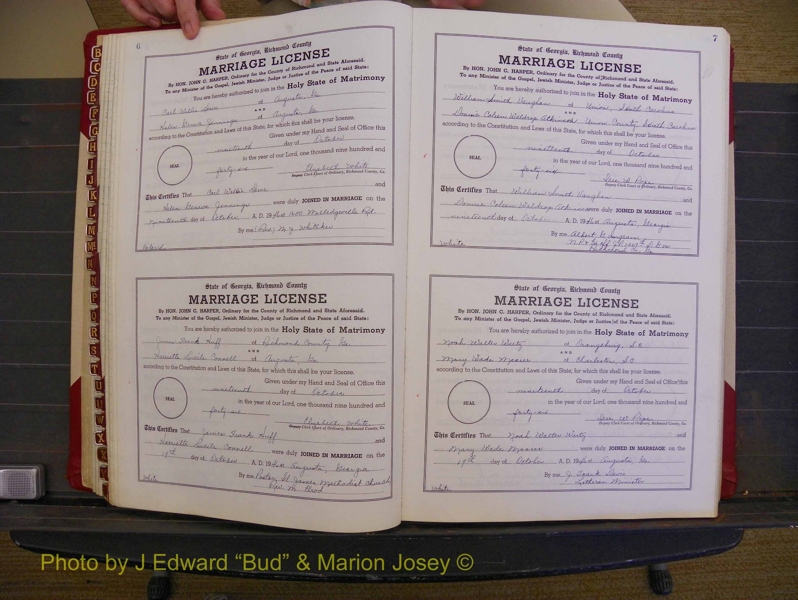 Richmond Marriages, Book XX, 1946-1948 P 006-007.JPG