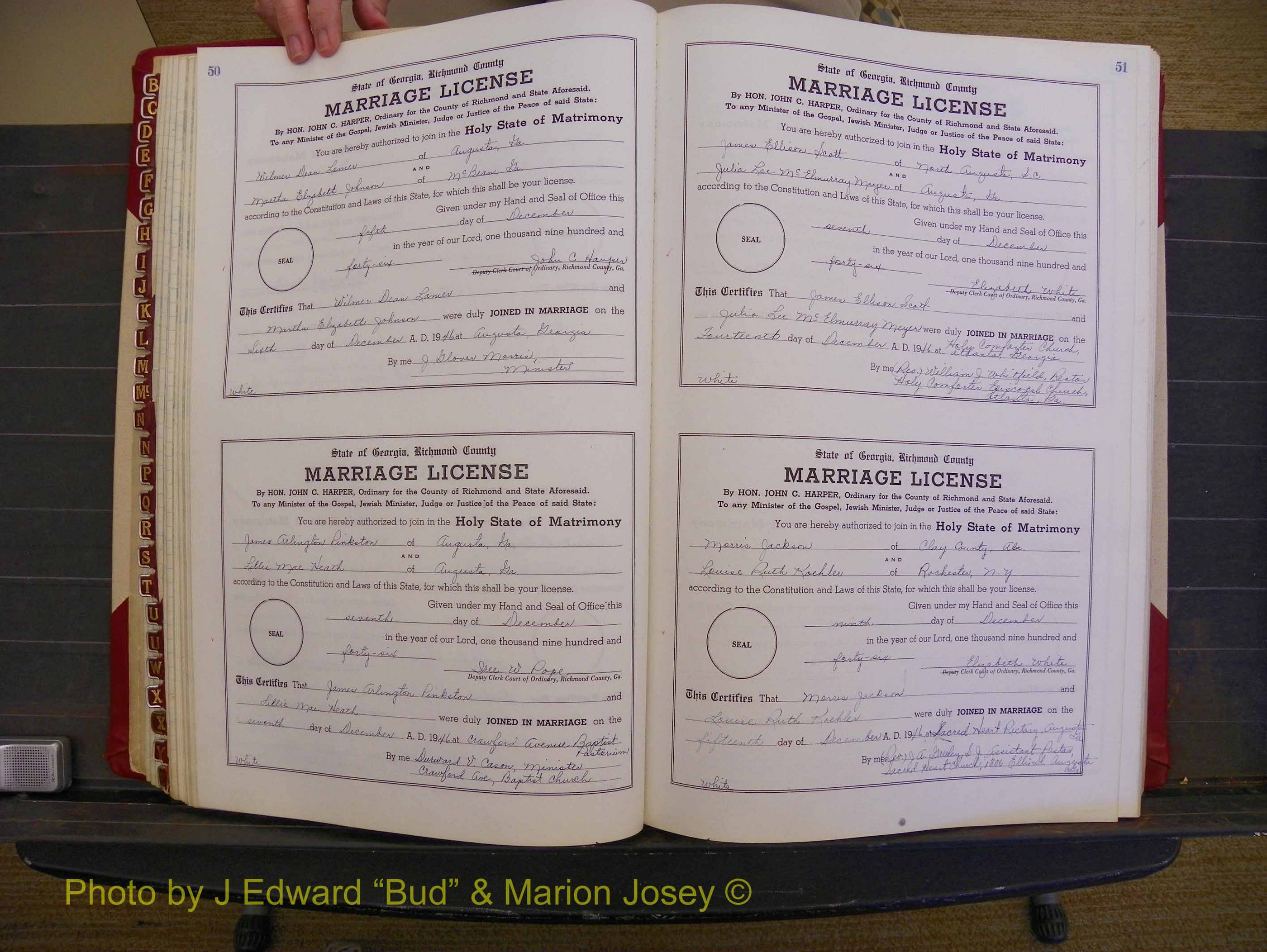 Richmond Marriages, Book XX, 1946-1948 P 050-051.JPG