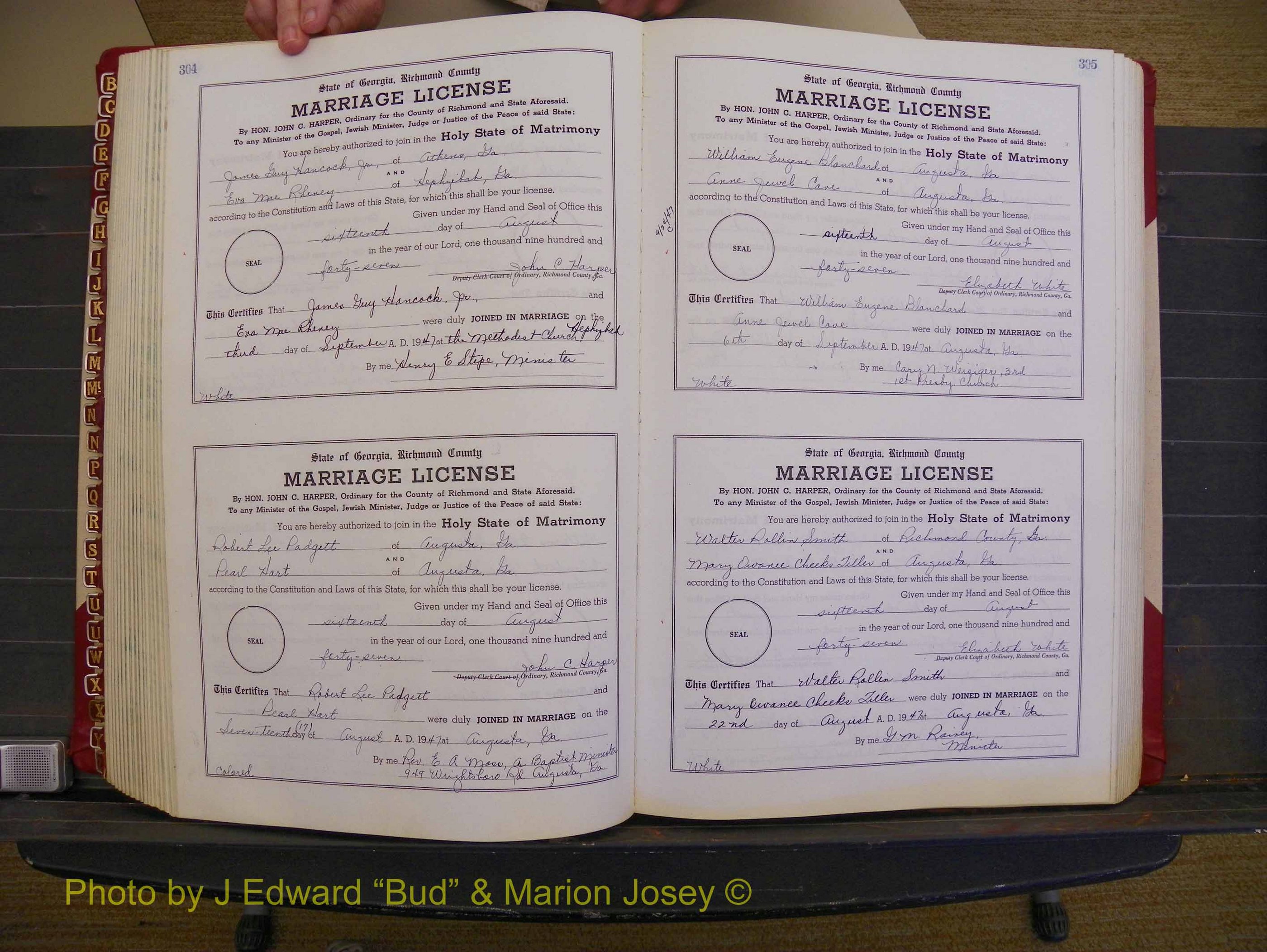Richmond Marriages, Book XX, 1946-1948 P 304-305.JPG