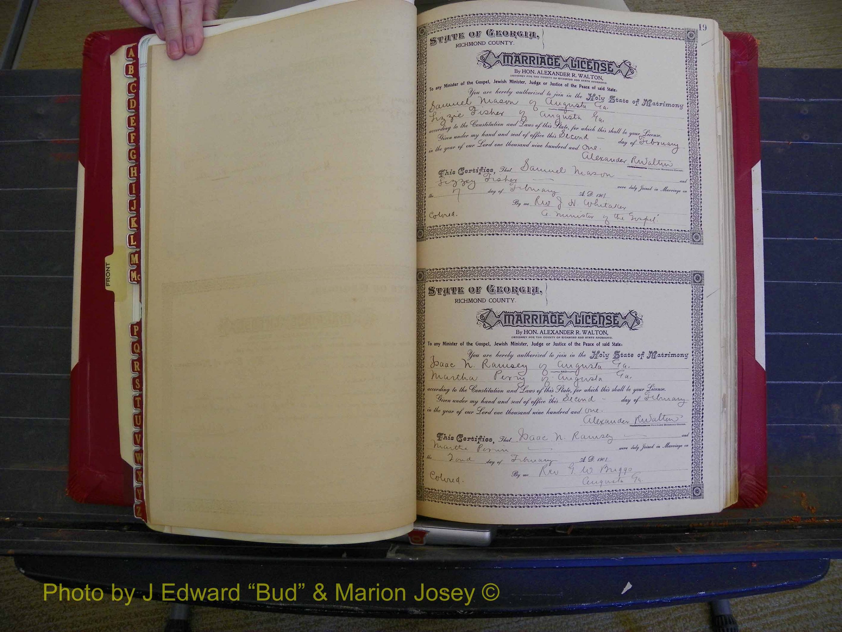 Richmond Marriages, Book Y, 1901 P 019.JPG