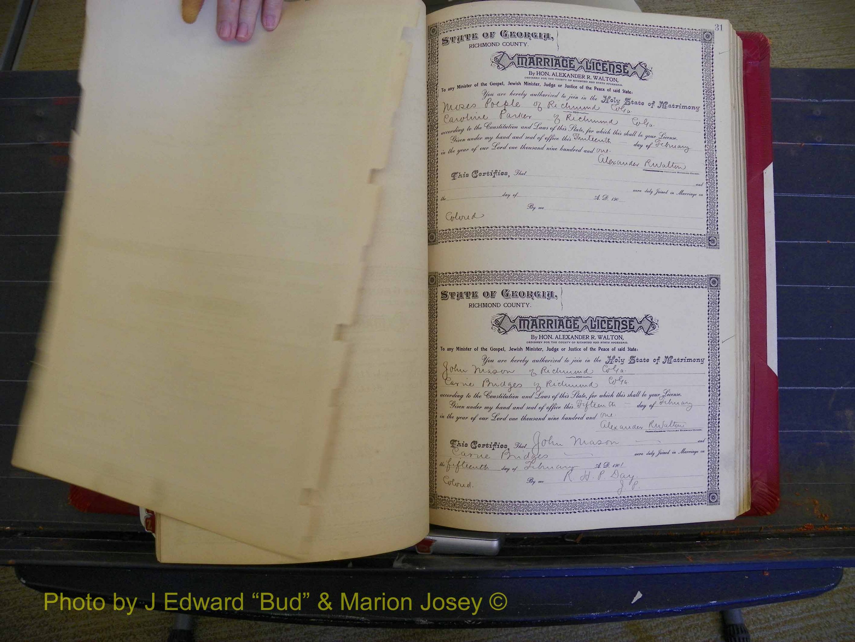 Richmond Marriages, Book Y, 1901 P 031.JPG