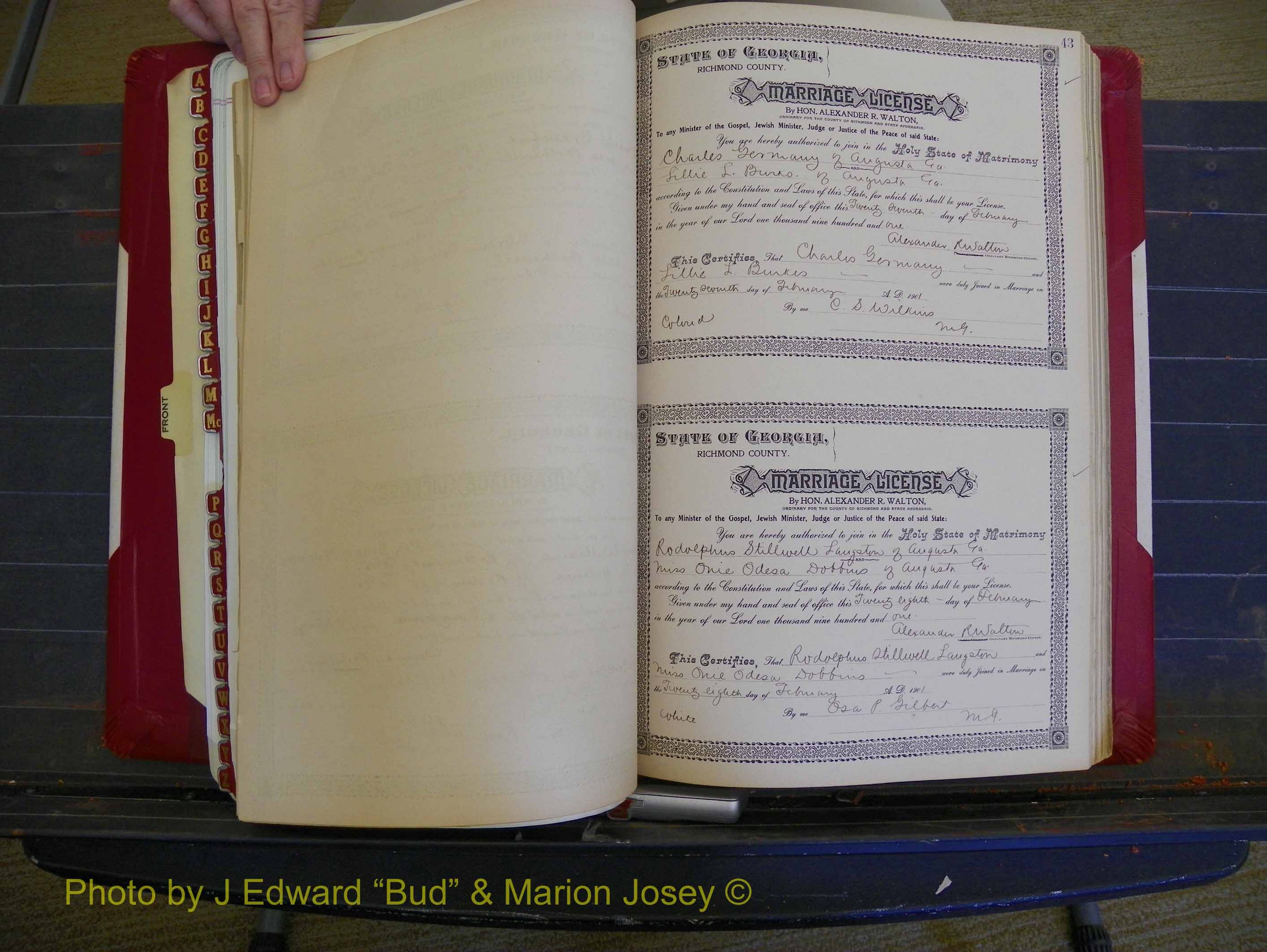 Richmond Marriages, Book Y, 1901 P 043.JPG