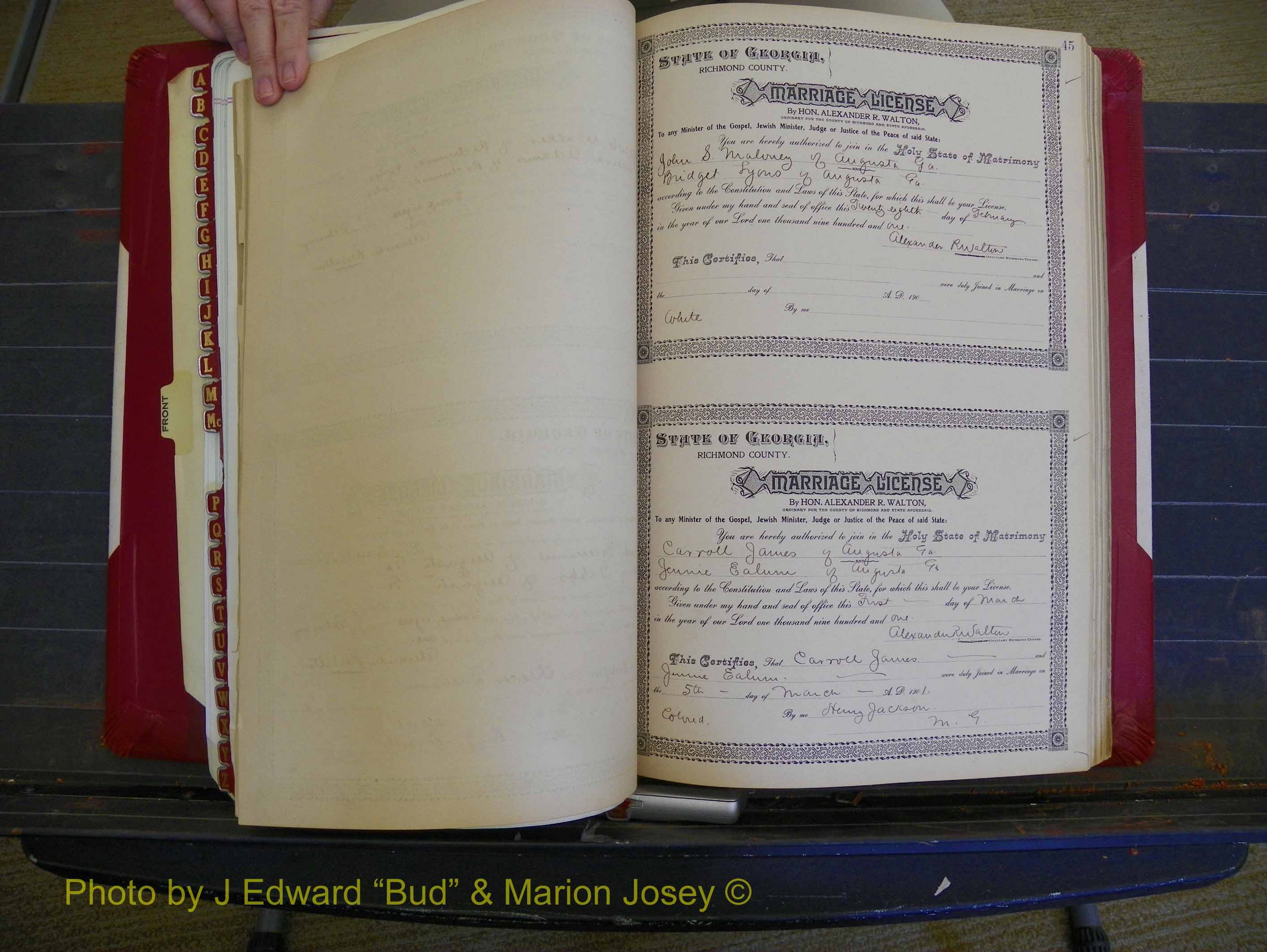 Richmond Marriages, Book Y, 1901 P 045.JPG