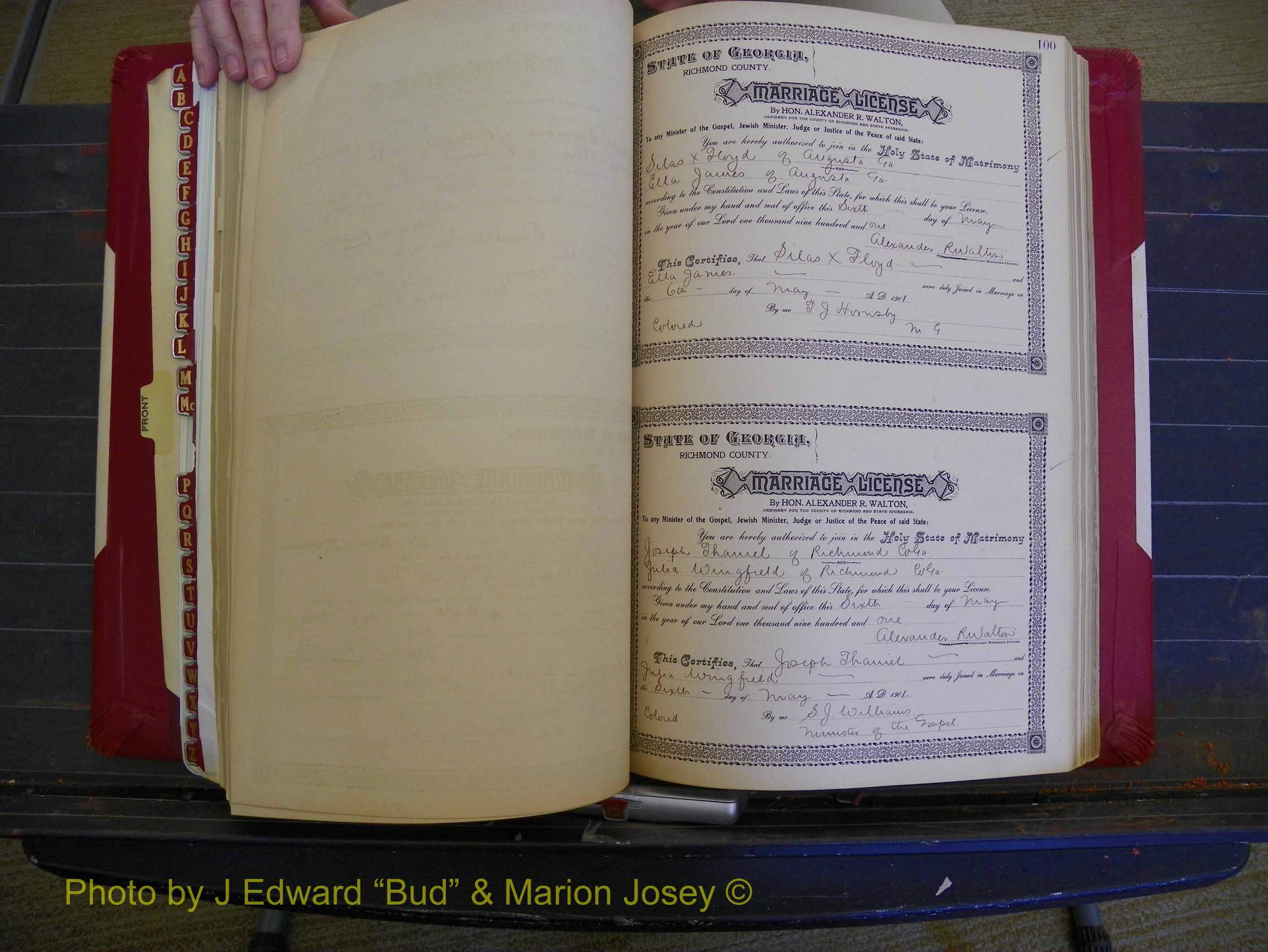 Richmond Marriages, Book Y, 1901 P 100.JPG
